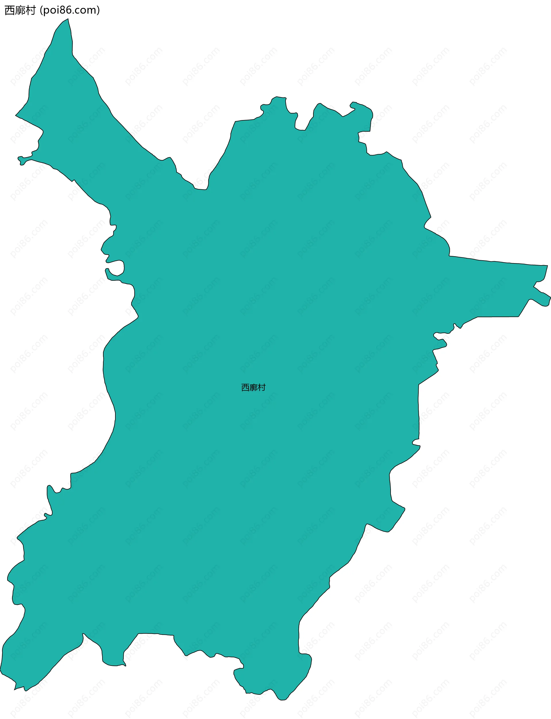 西廓村边界地图