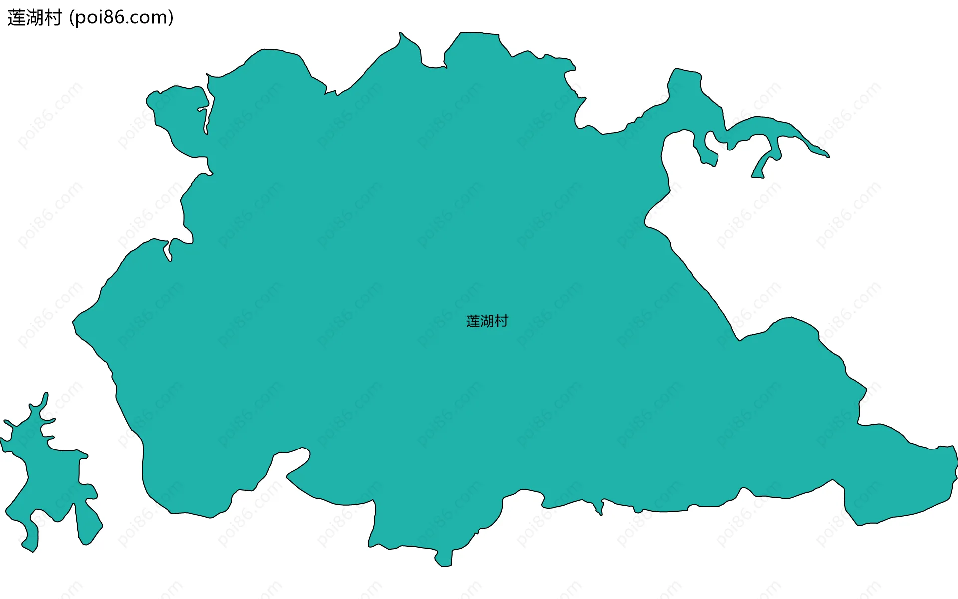 莲湖村边界地图