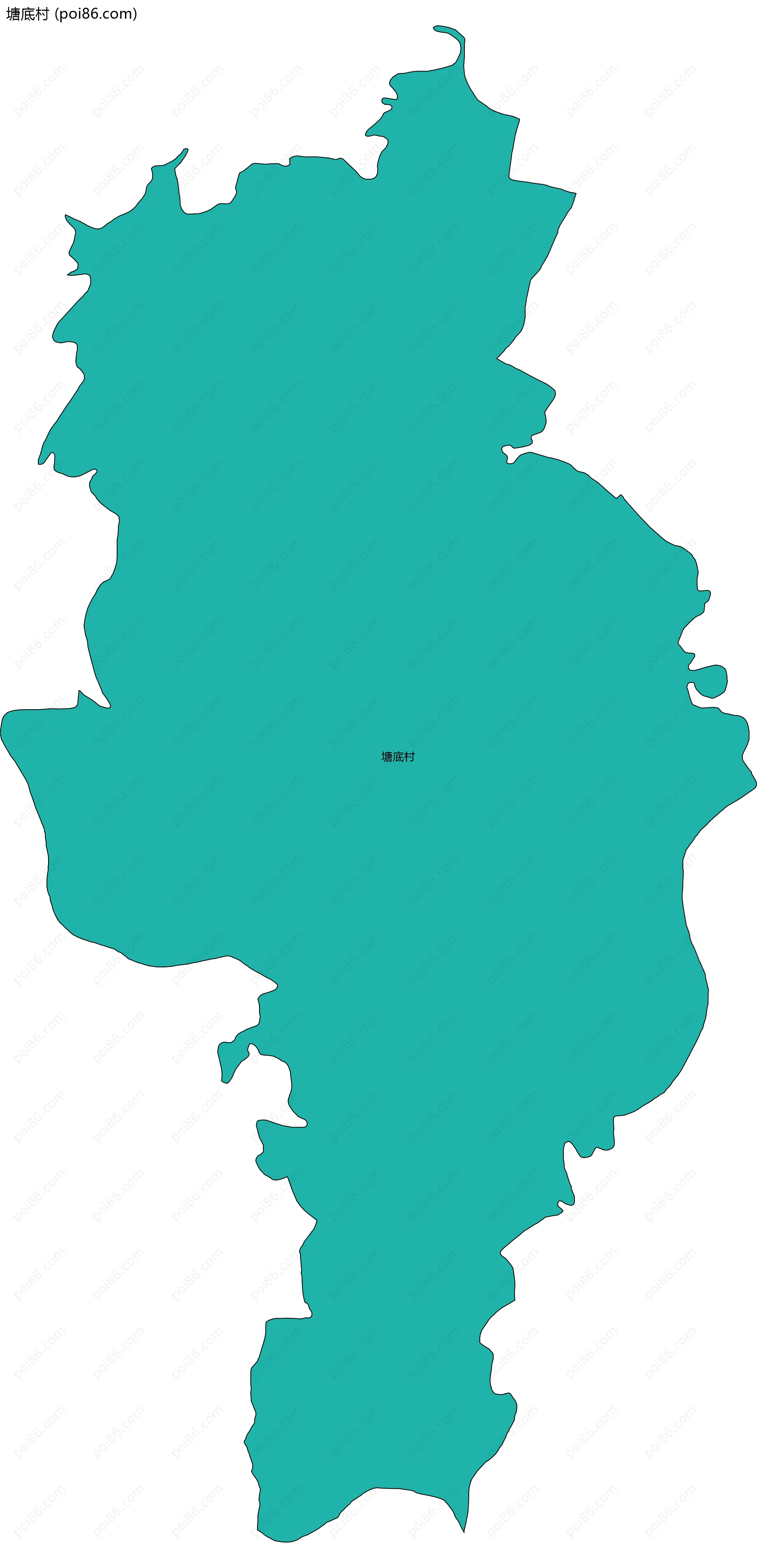 塘底村边界地图