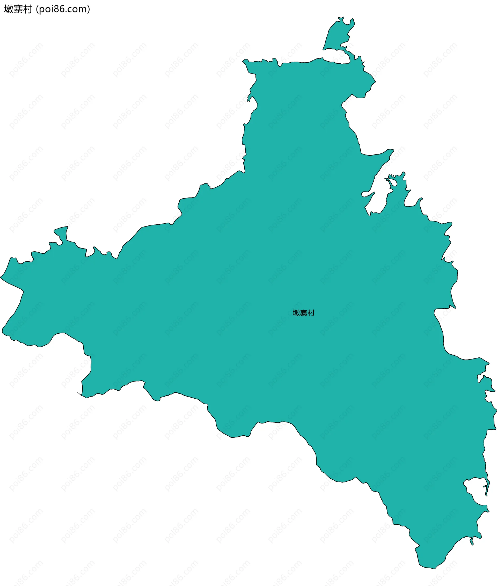 墩寨村边界地图