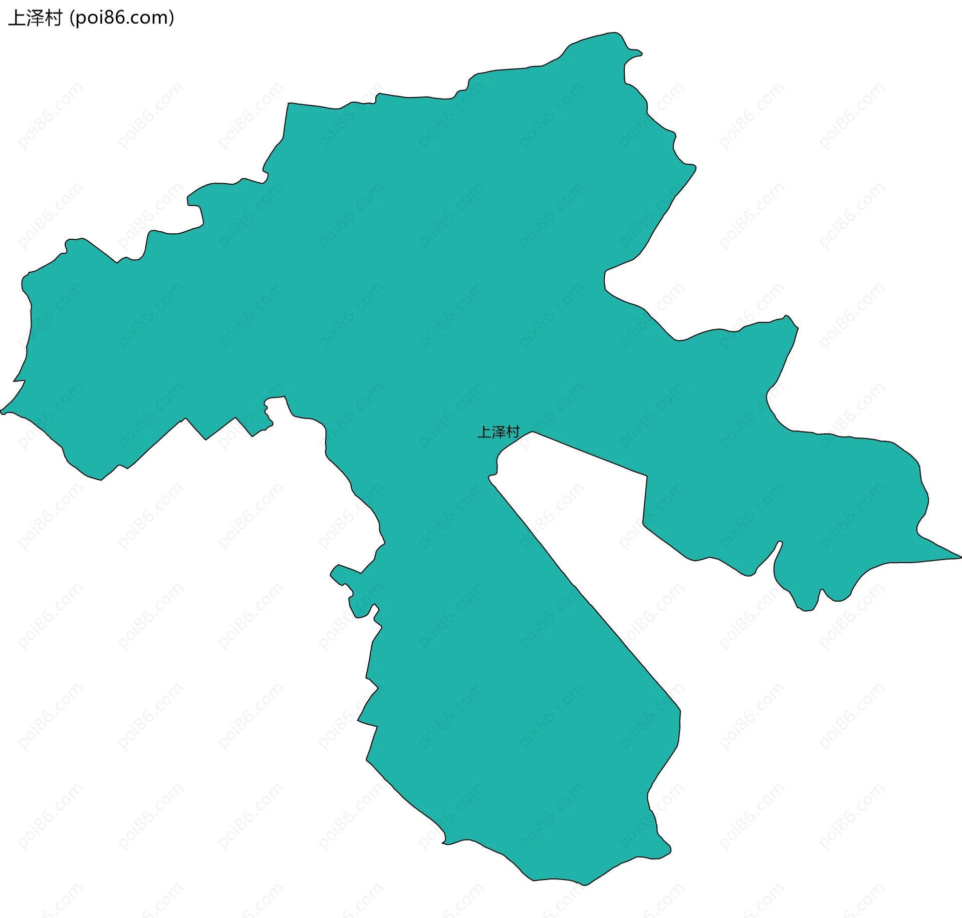上泽村边界地图