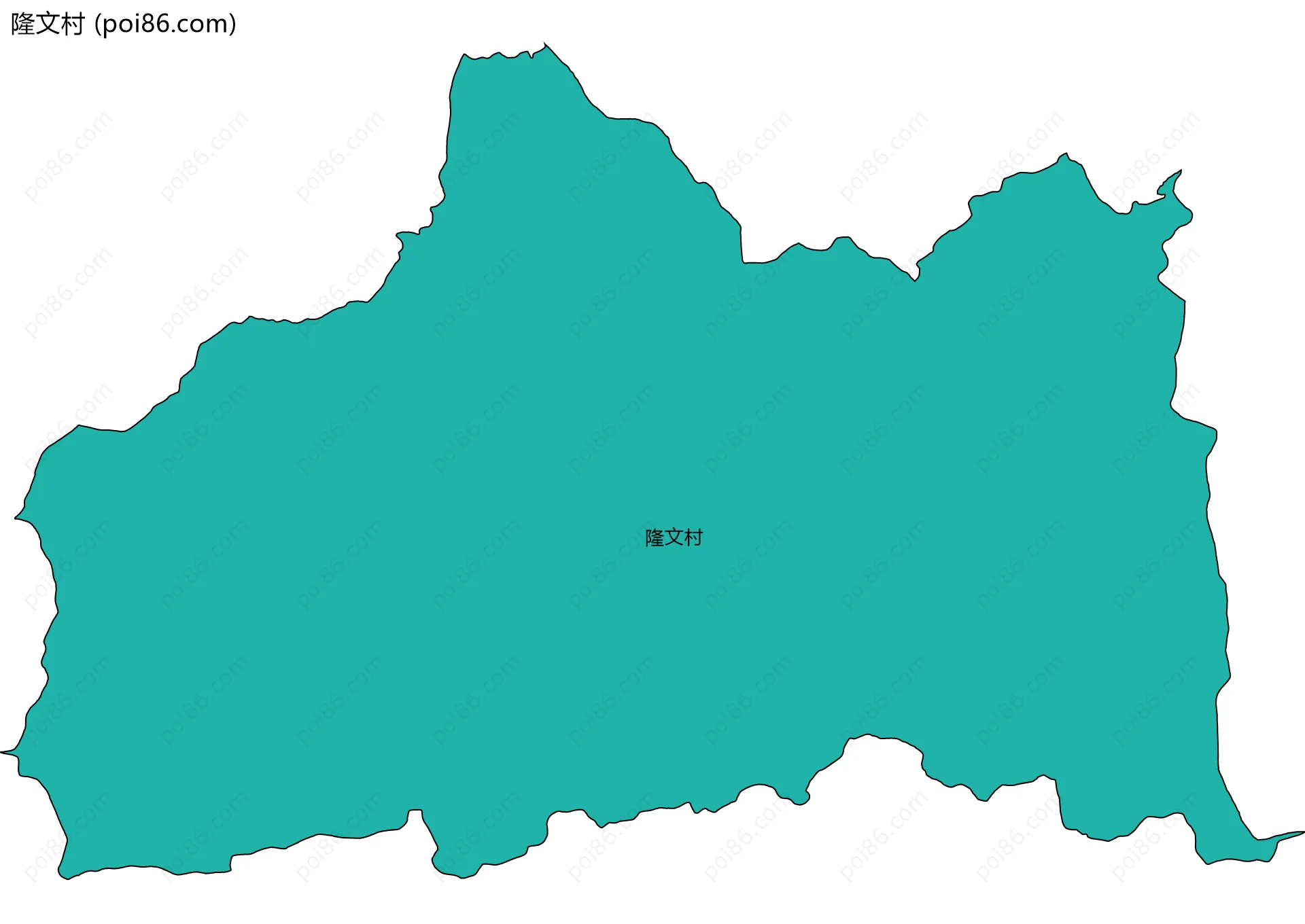 隆文村边界地图