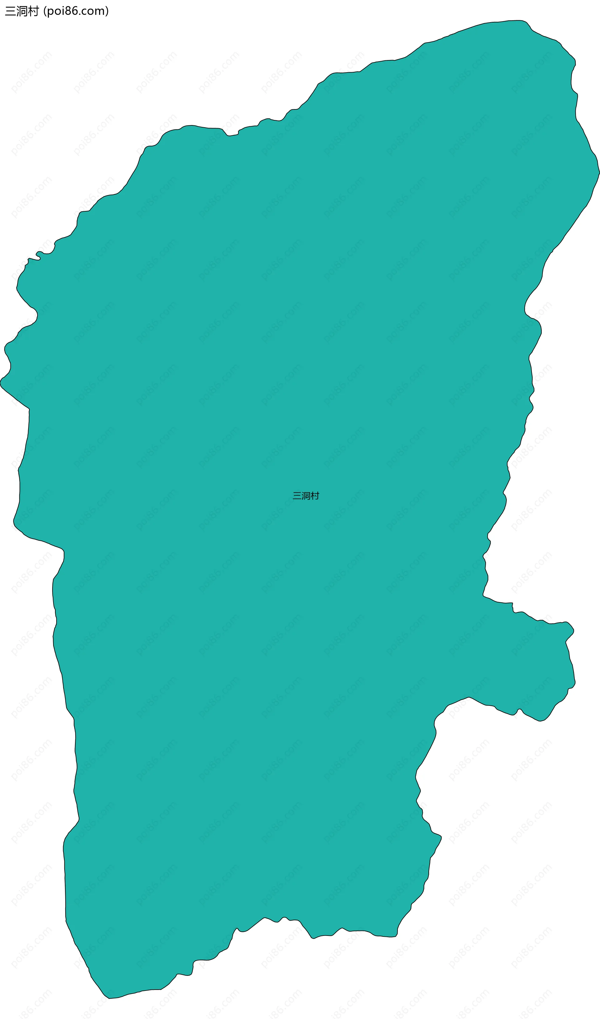 三洞村边界地图