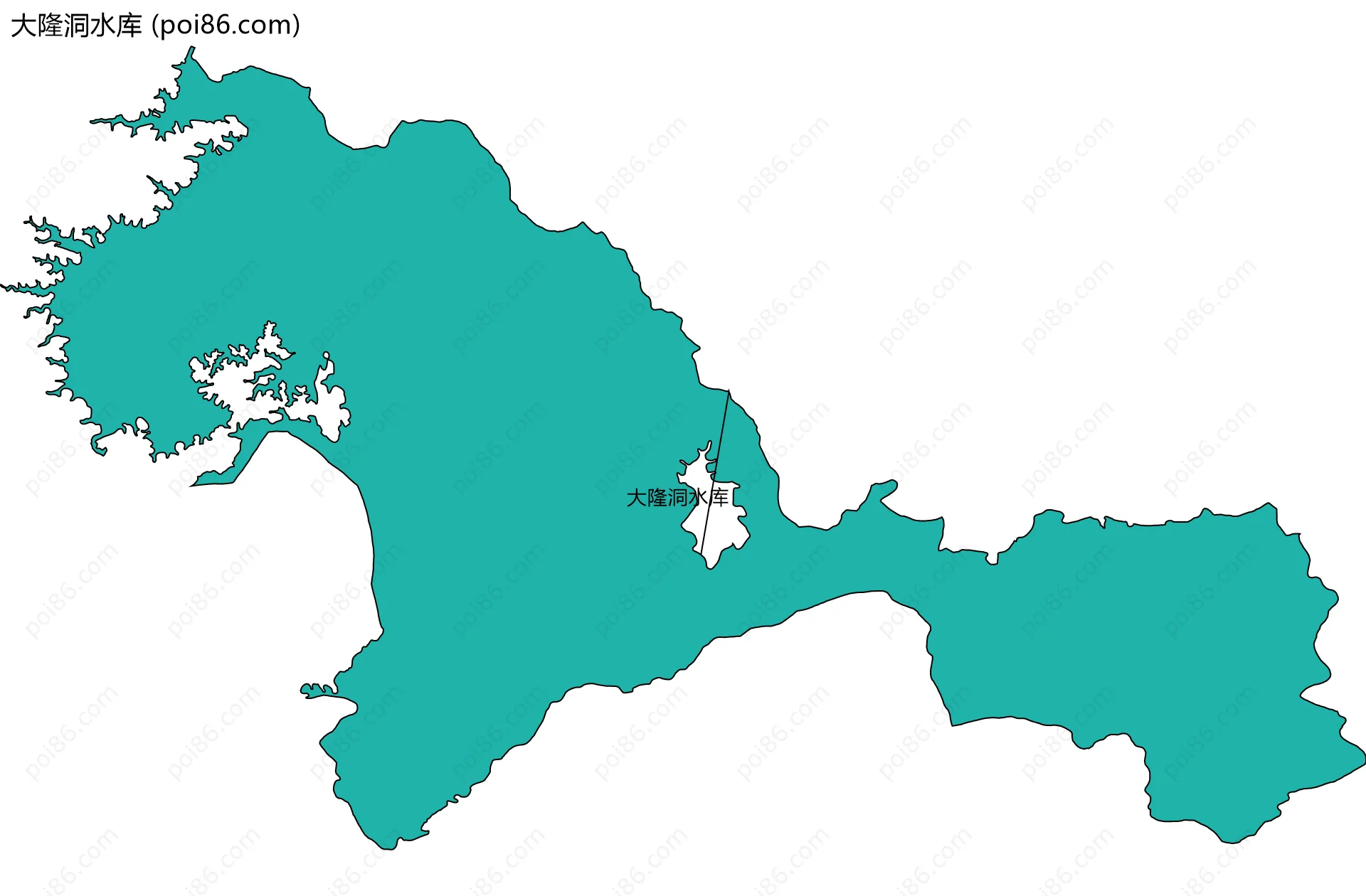 大隆洞水库边界地图