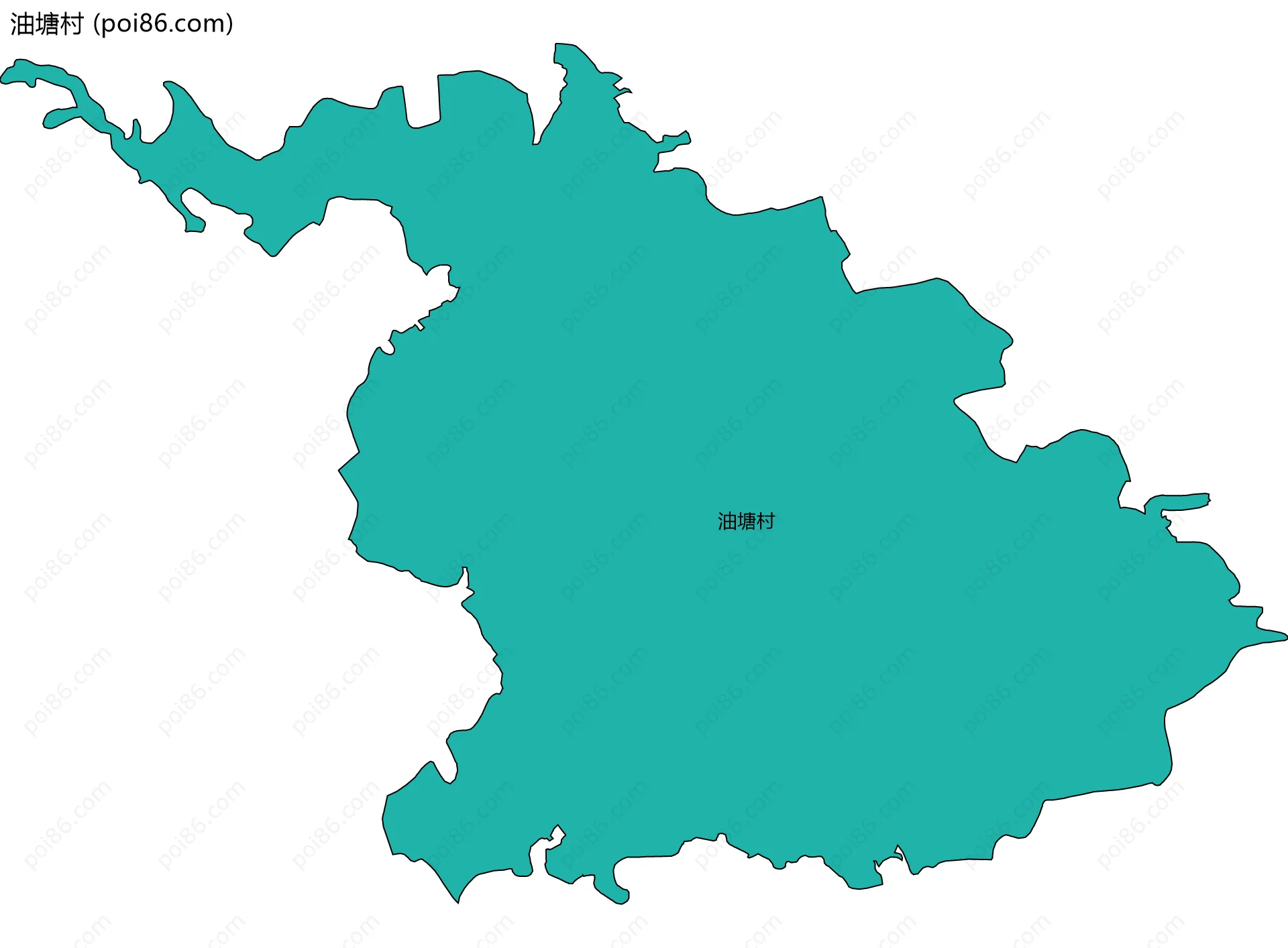 油塘村边界地图