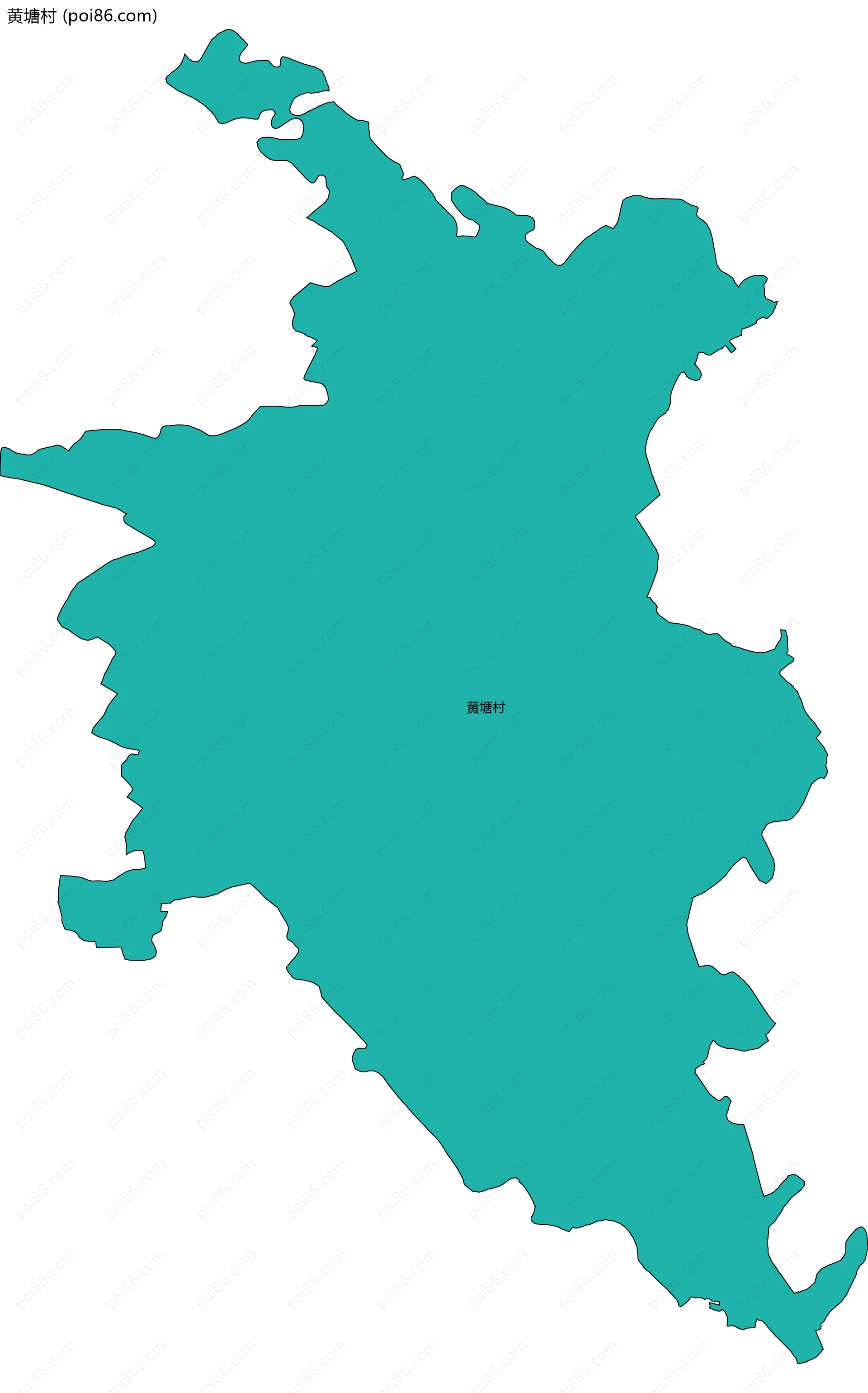 黄塘村边界地图