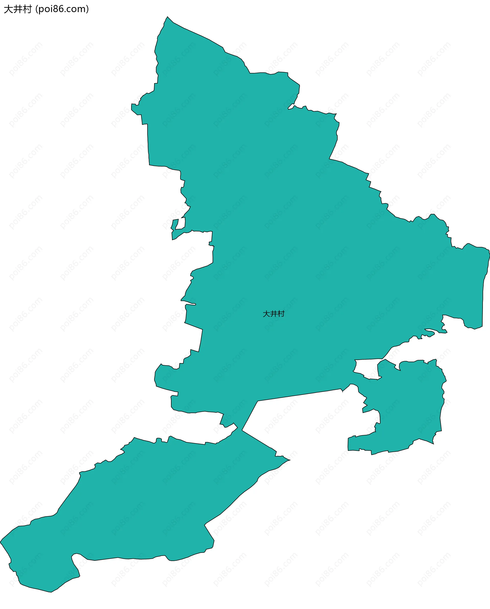 大井村边界地图