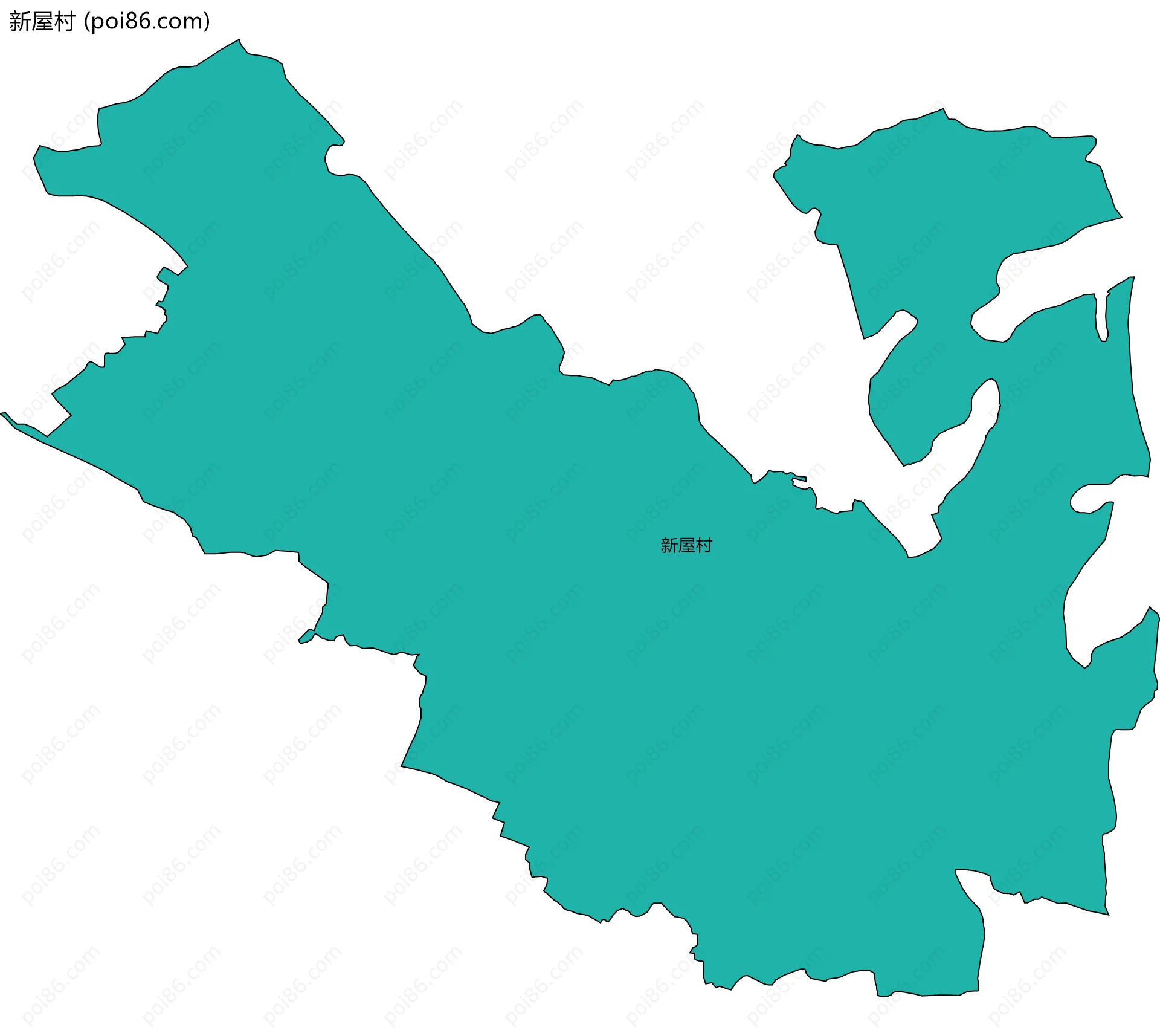 新屋村边界地图
