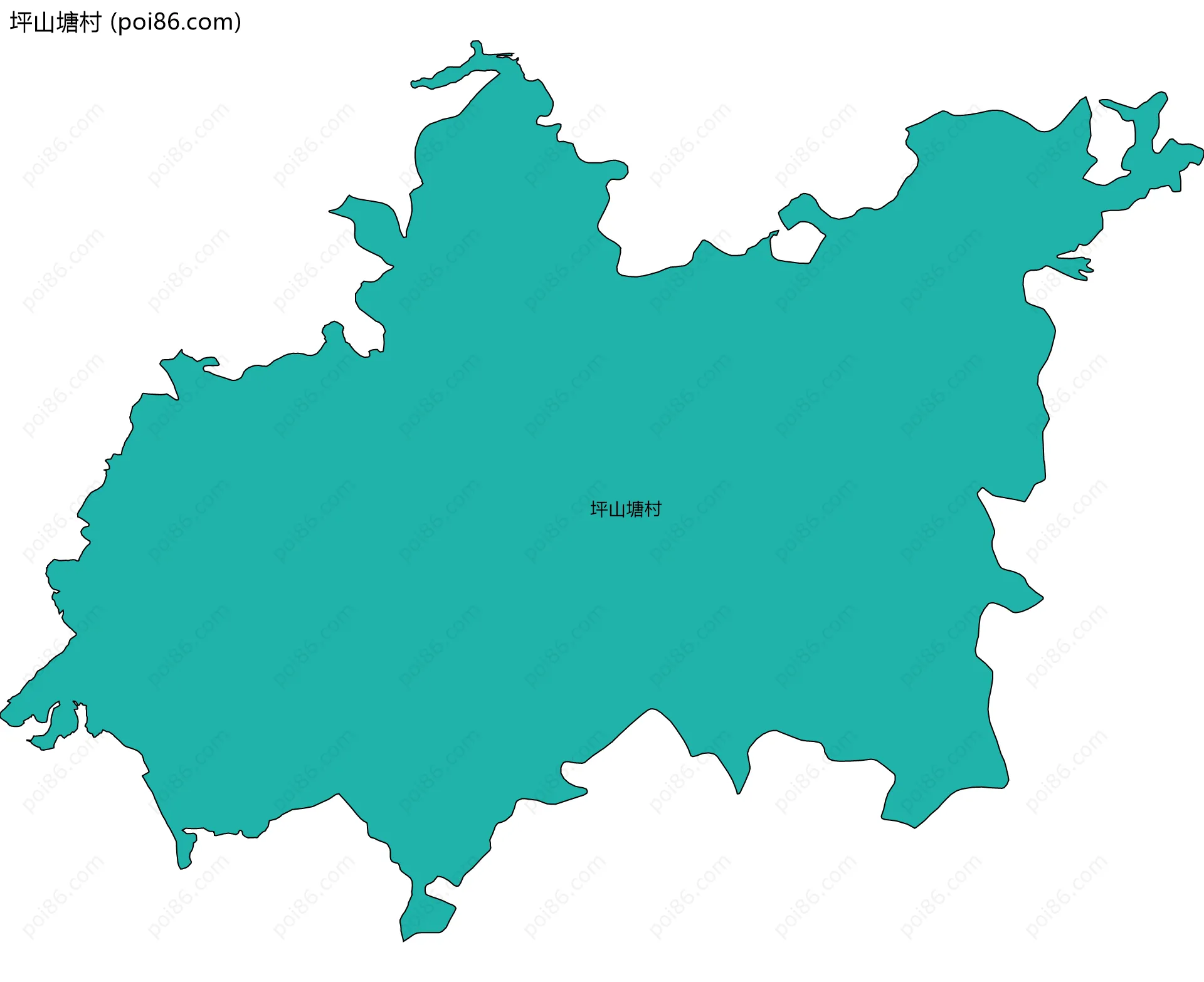 坪山塘村边界地图