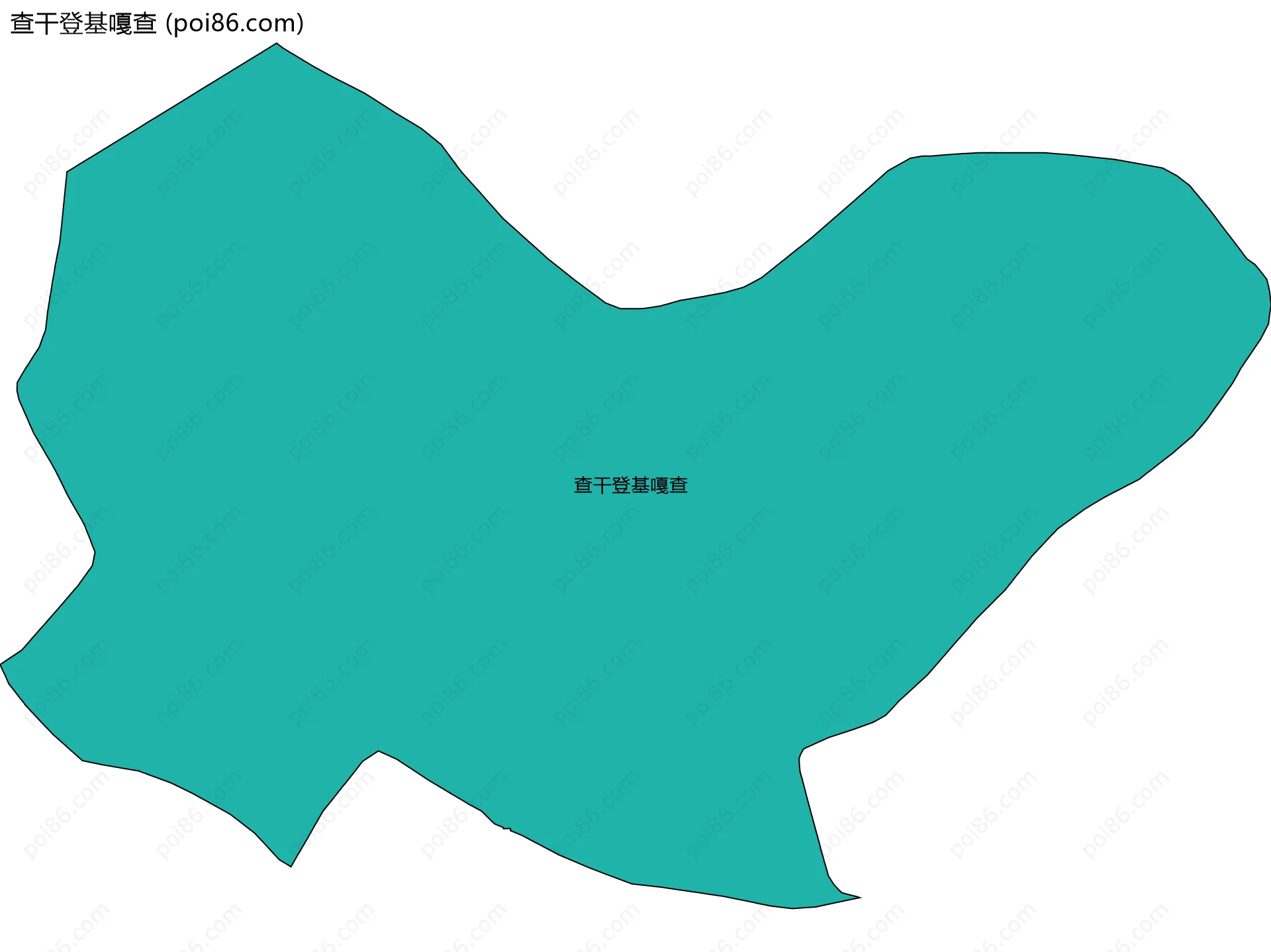 查干登基嘎查边界地图