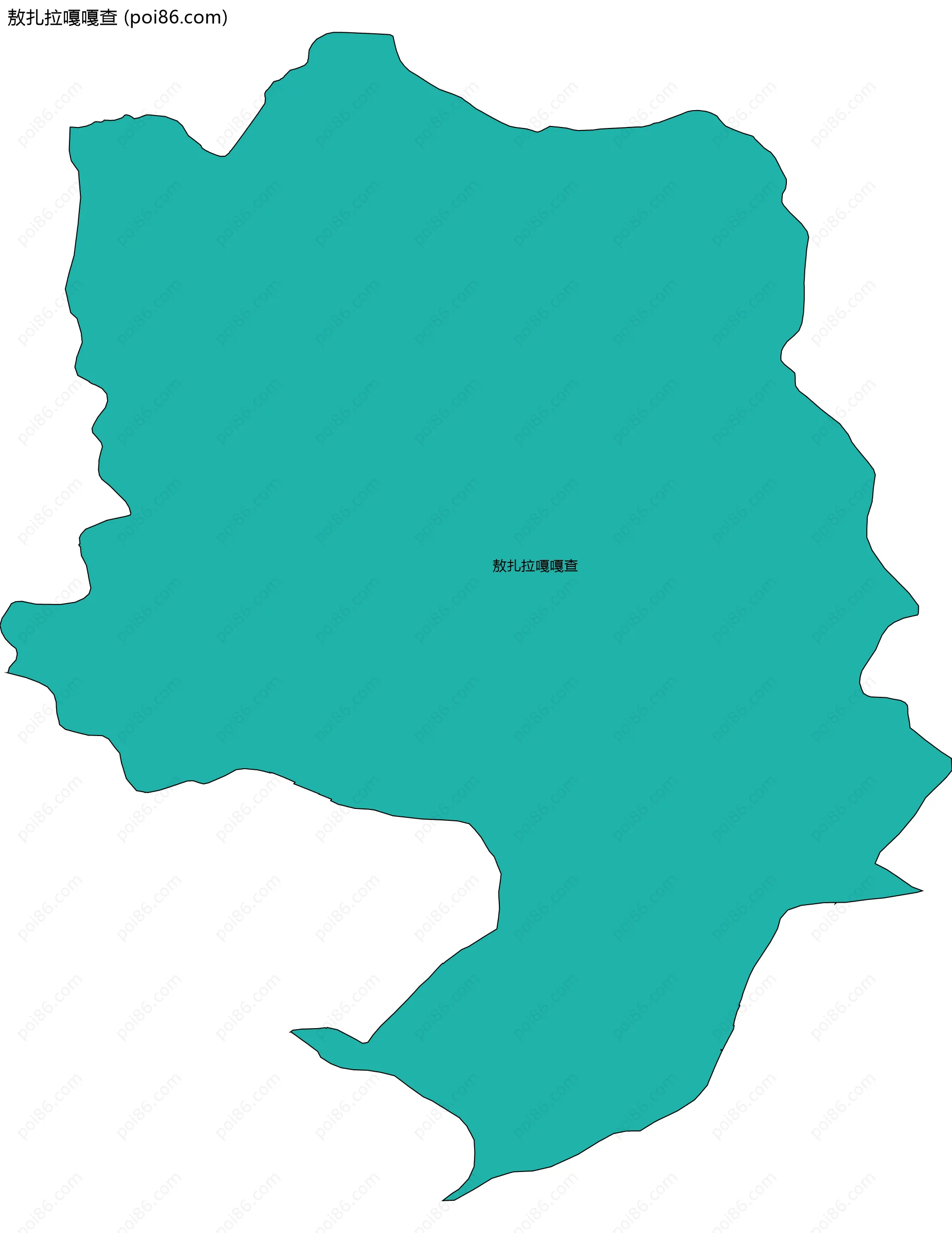 敖扎拉嘎嘎查边界地图