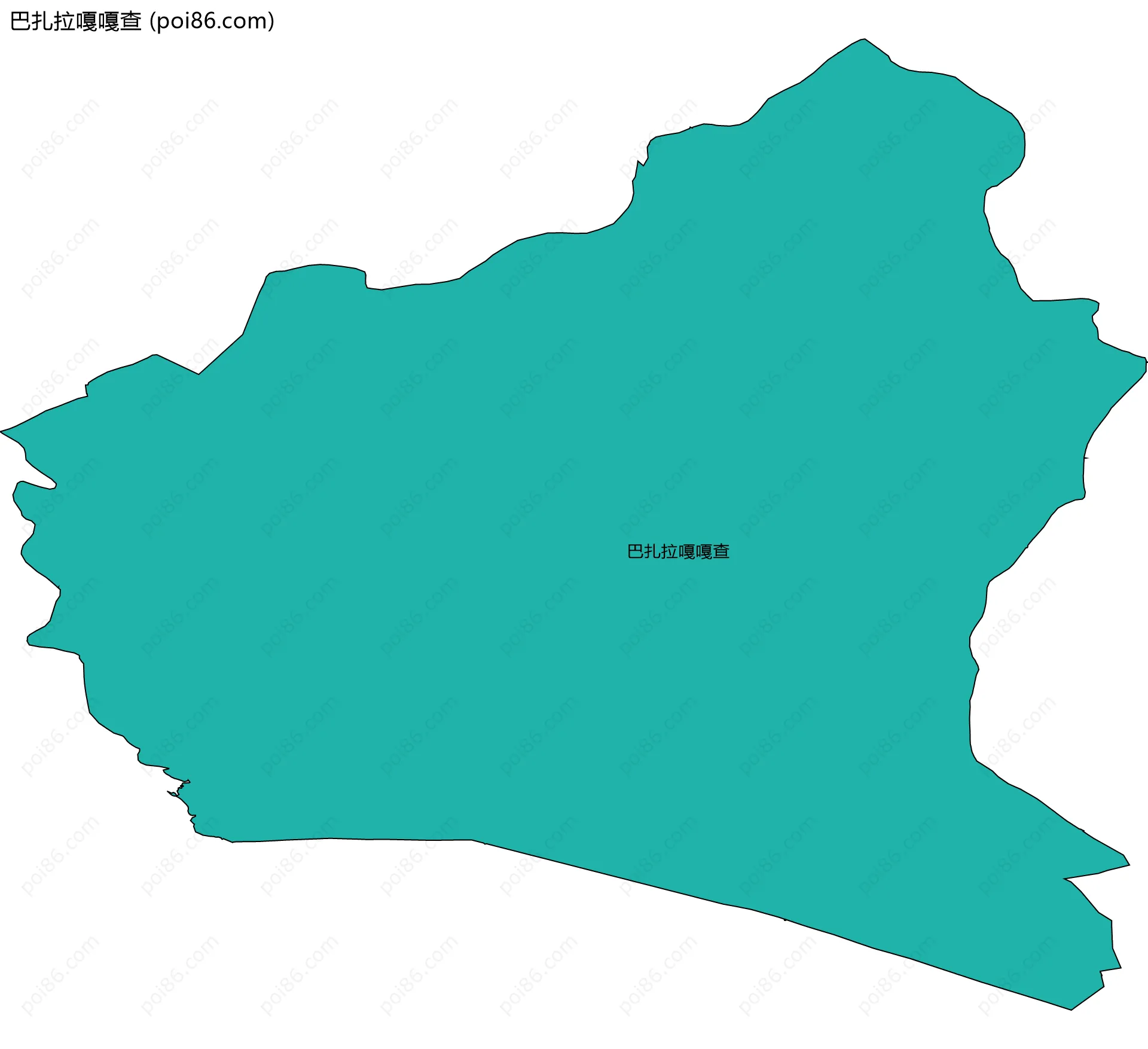 巴扎拉嘎嘎查边界地图