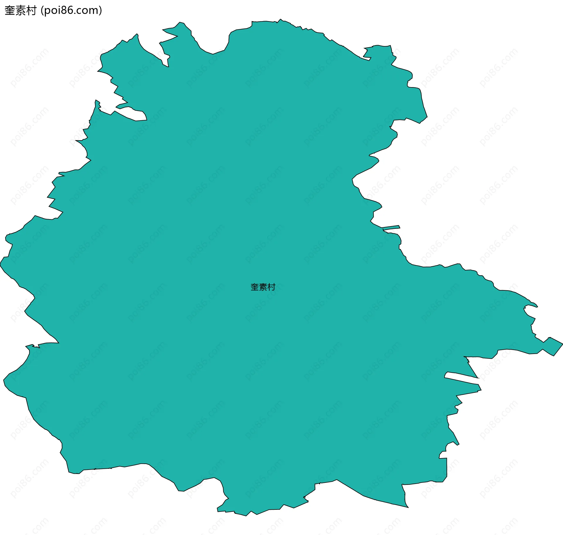 奎素村边界地图