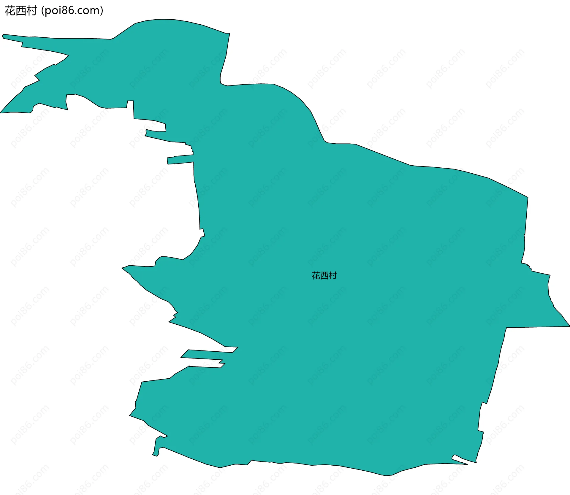 花西村边界地图