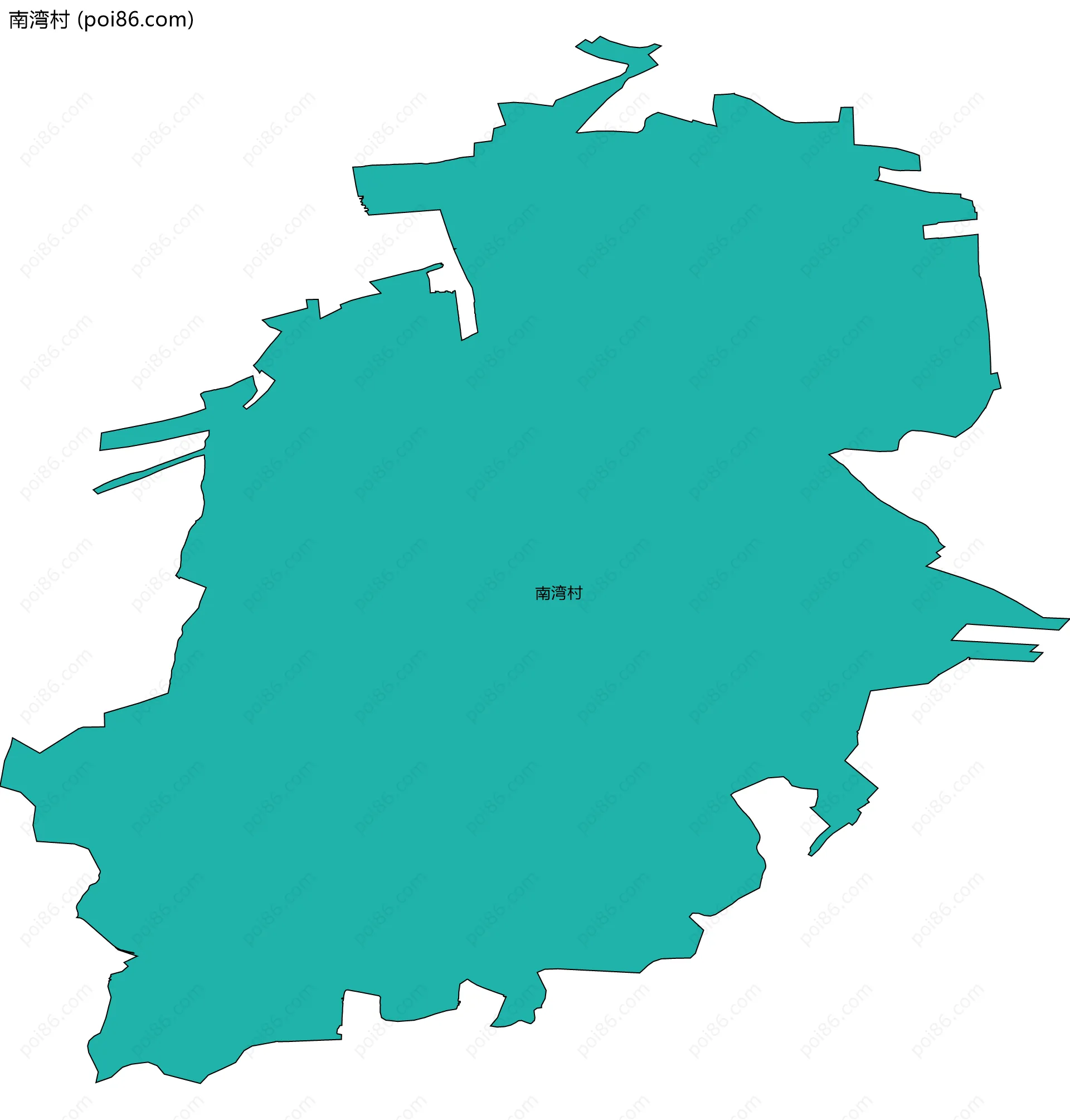 南湾村边界地图