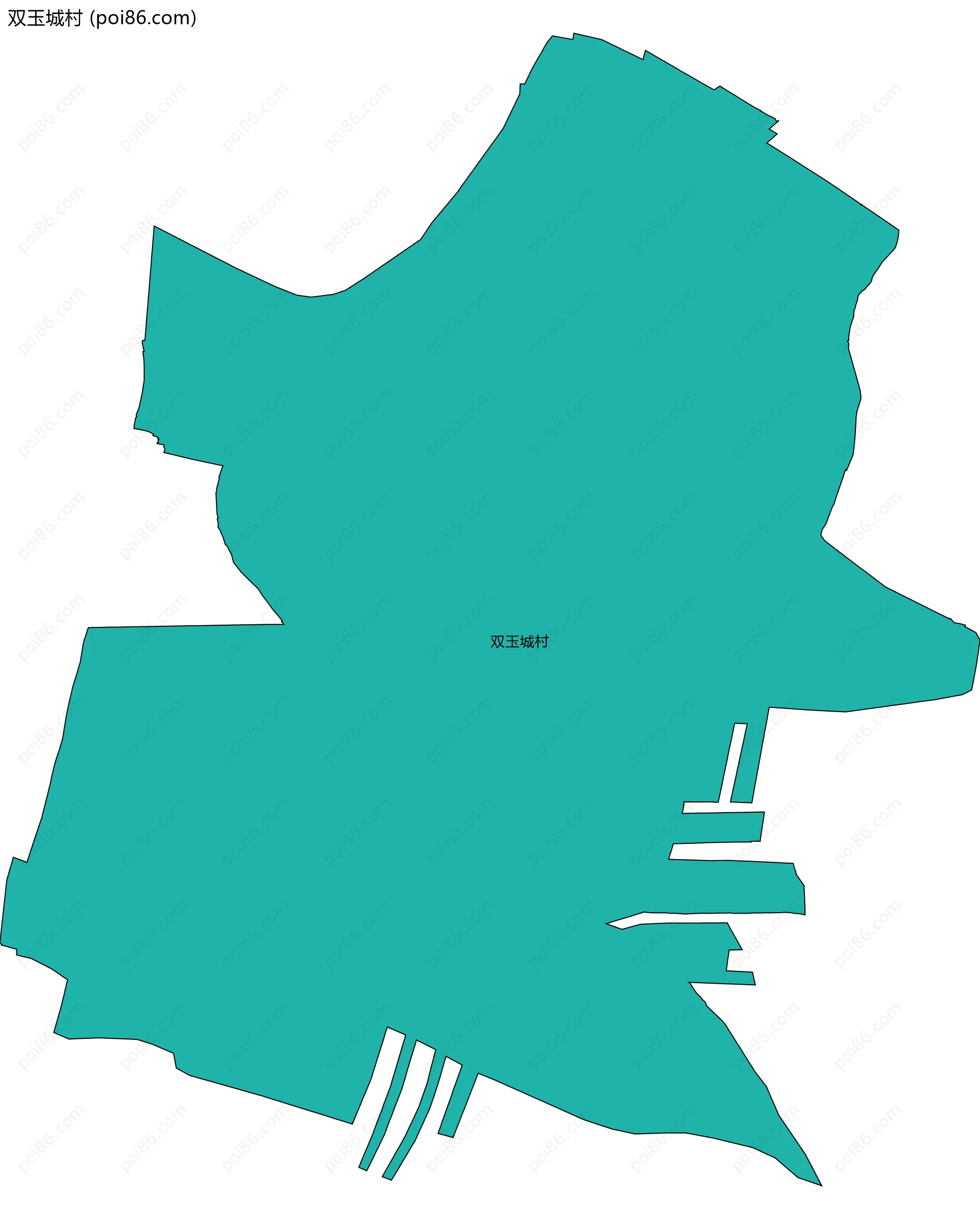 双玉城村边界地图