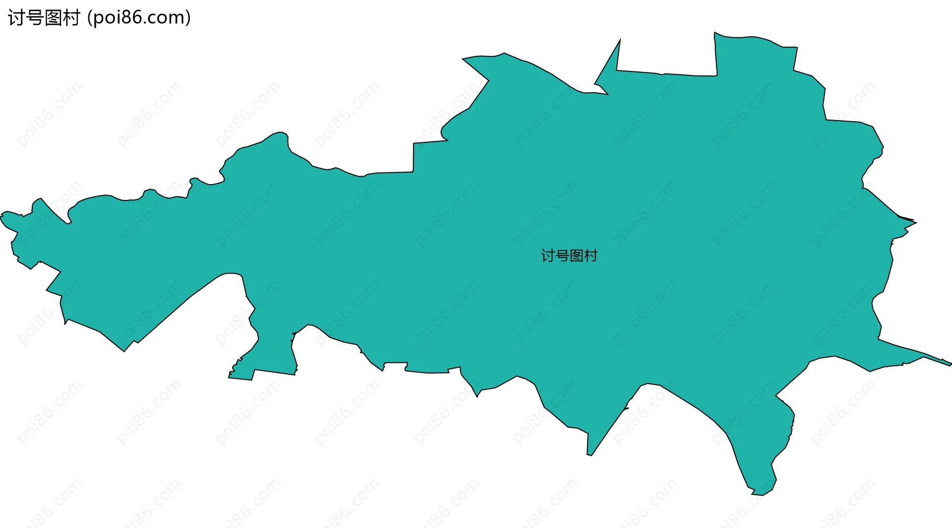 讨号图村边界地图