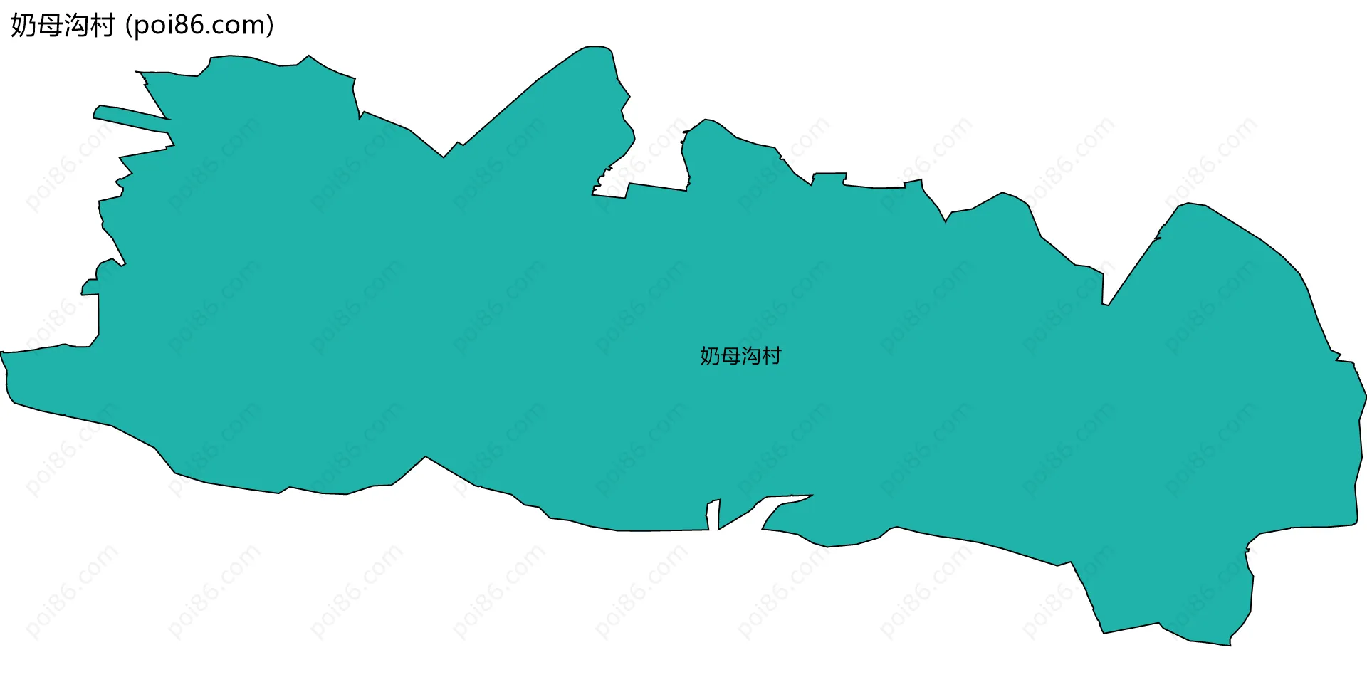 奶母沟村边界地图