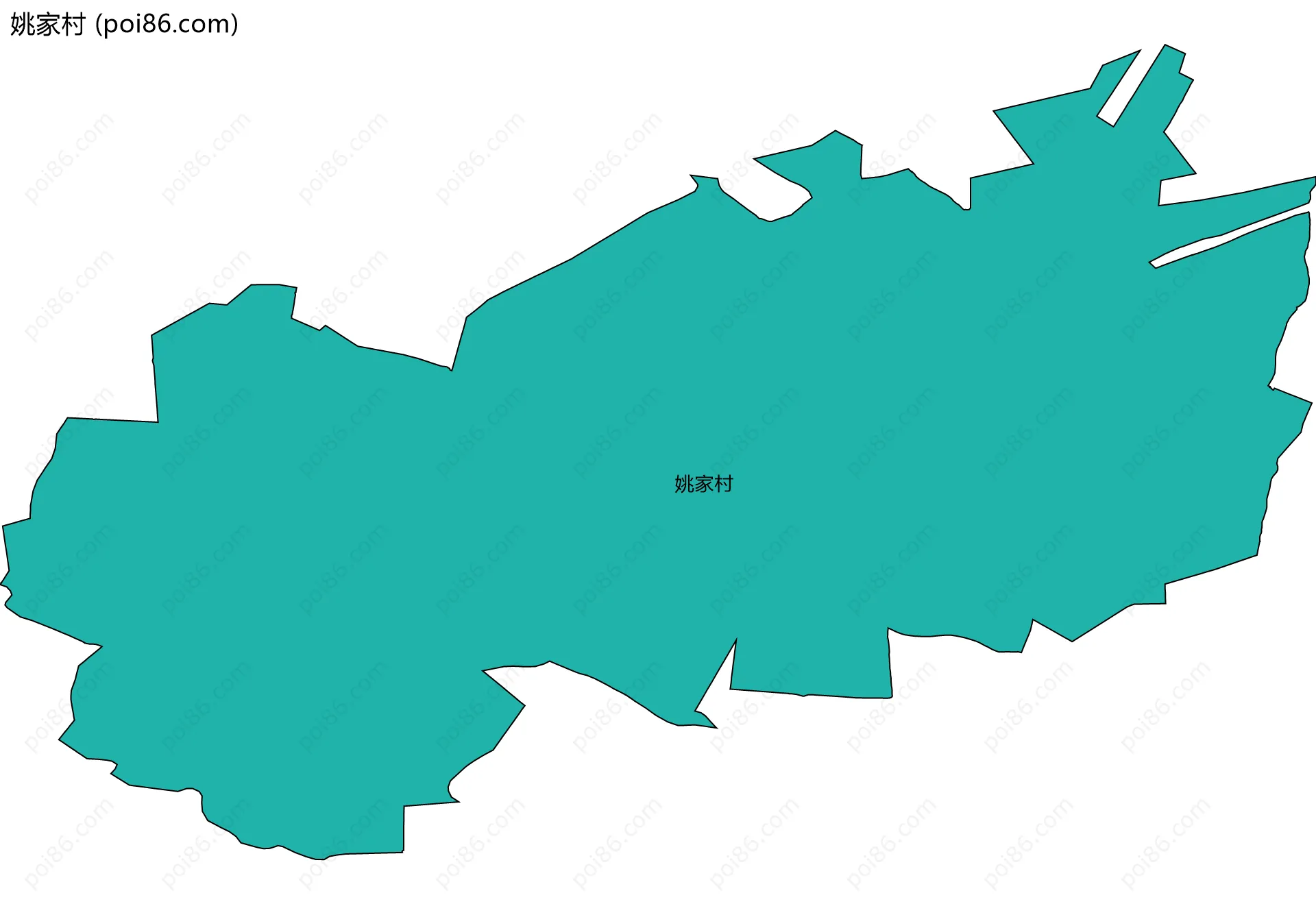 姚家村边界地图