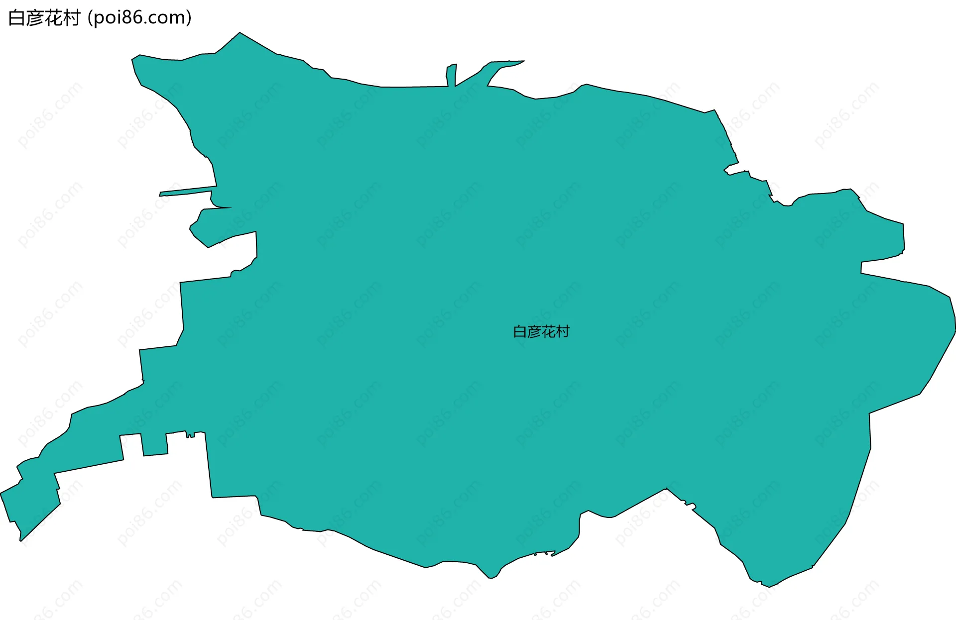 白彦花村边界地图