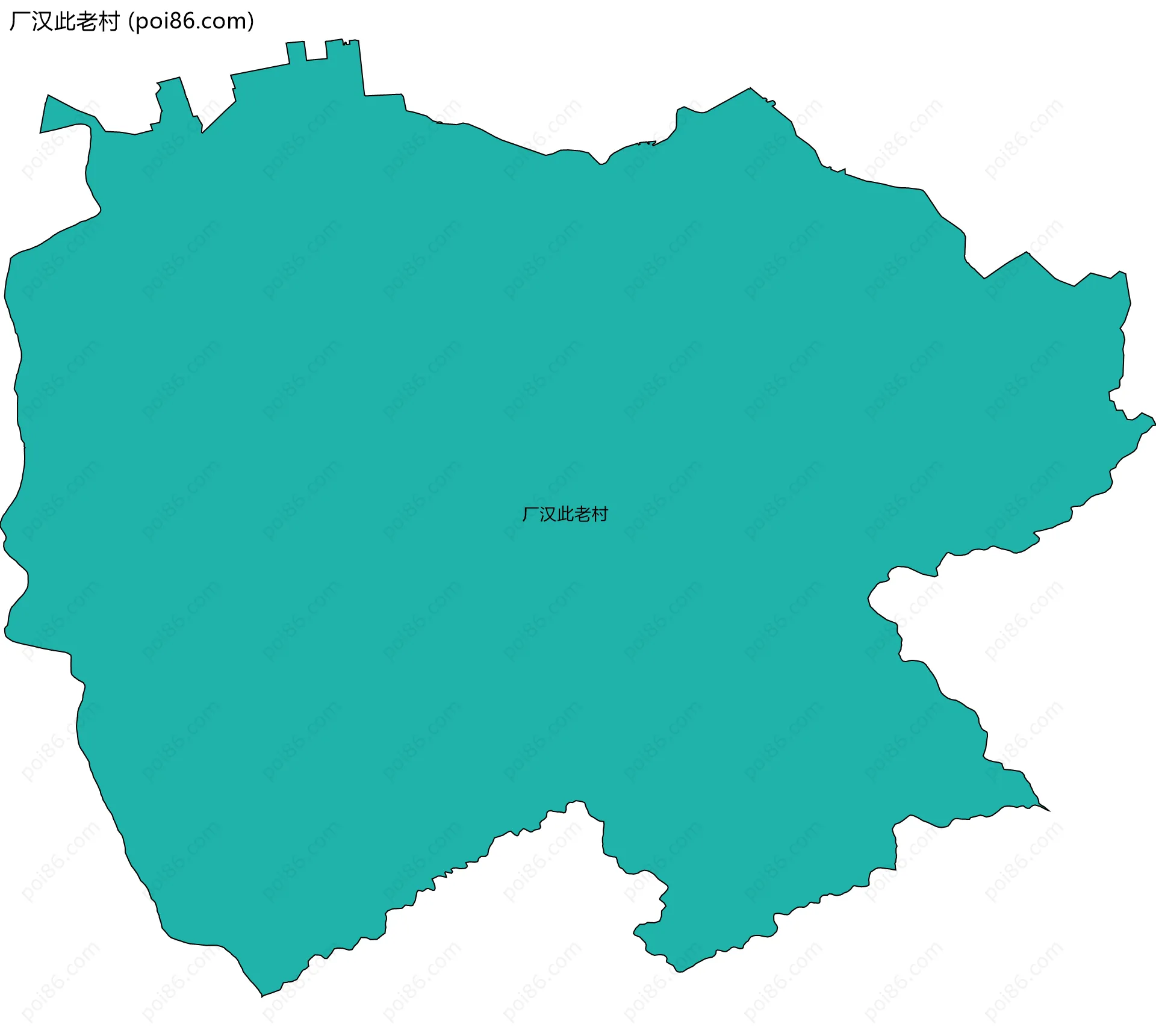 厂汉此老村边界地图