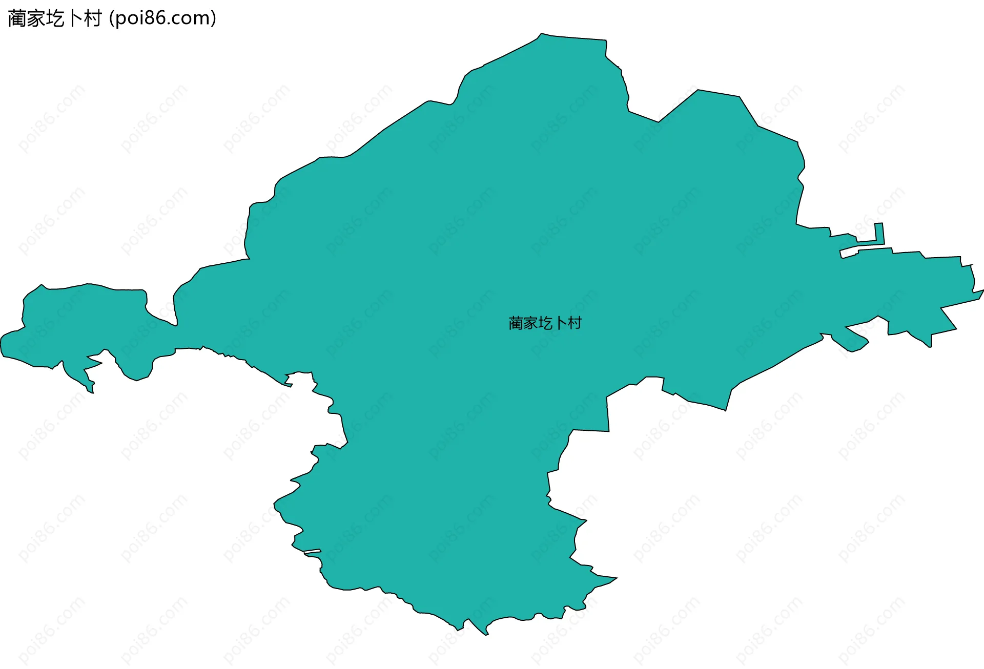 蔺家圪卜村边界地图