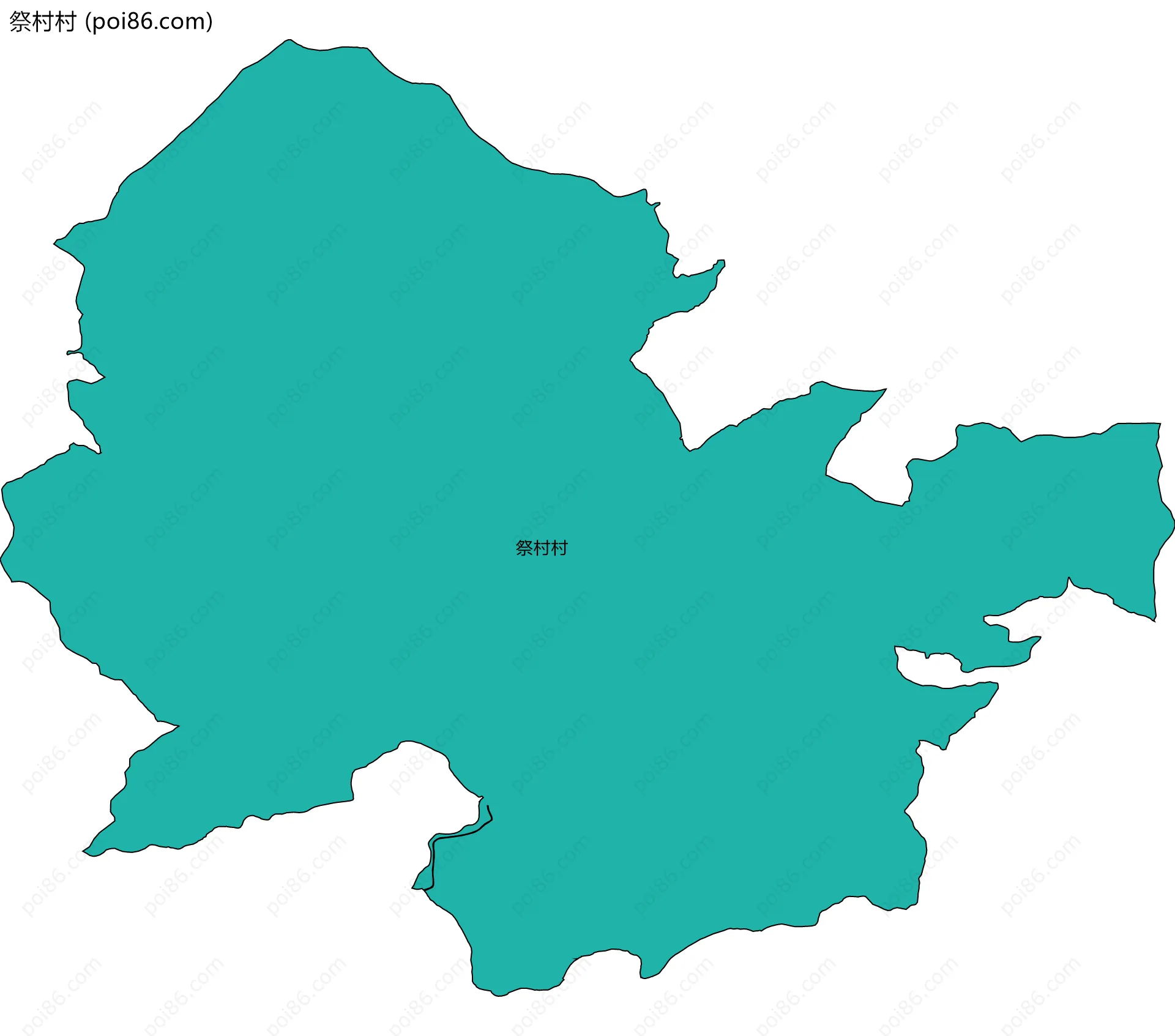 祭村村边界地图