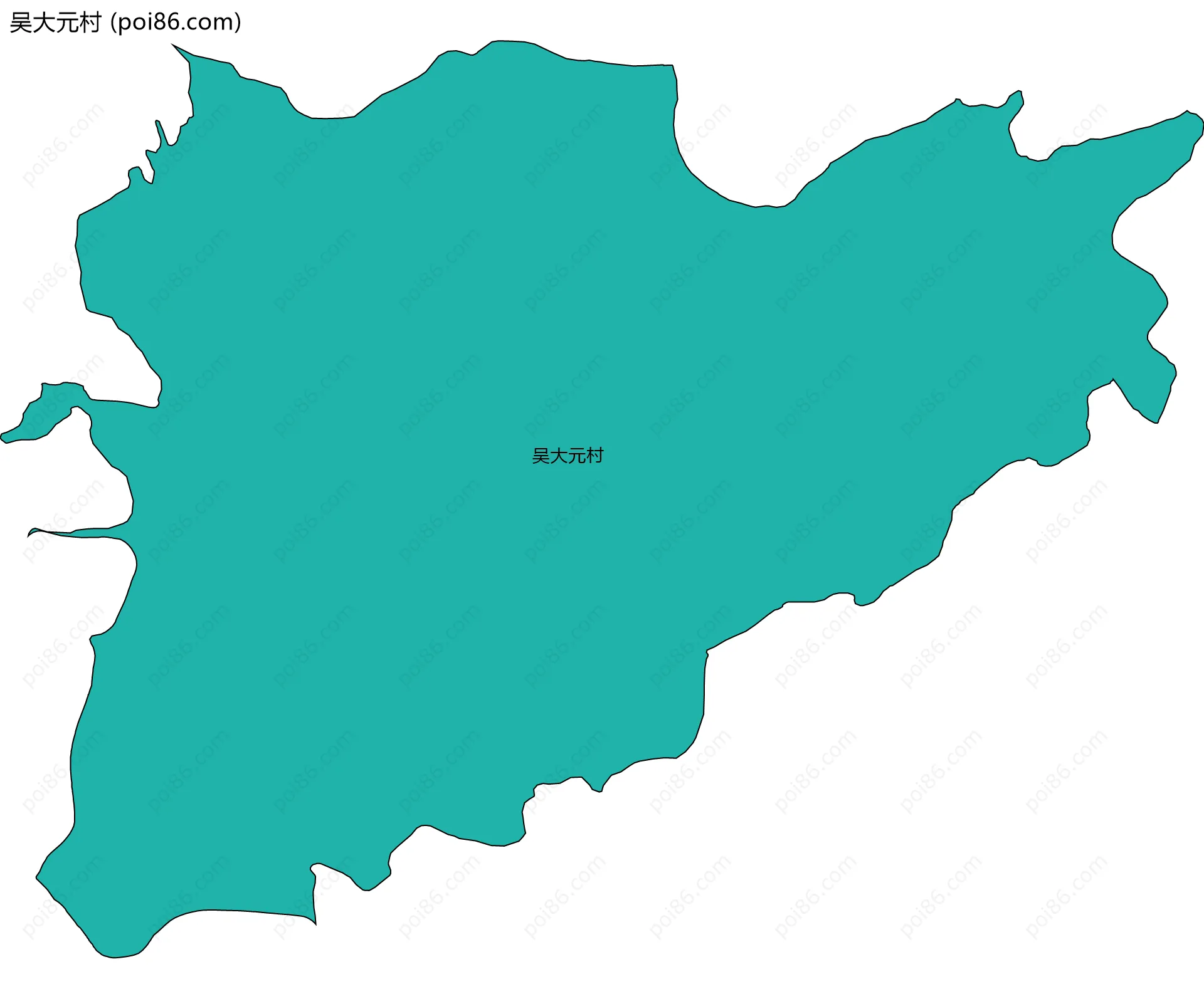吴大元村边界地图