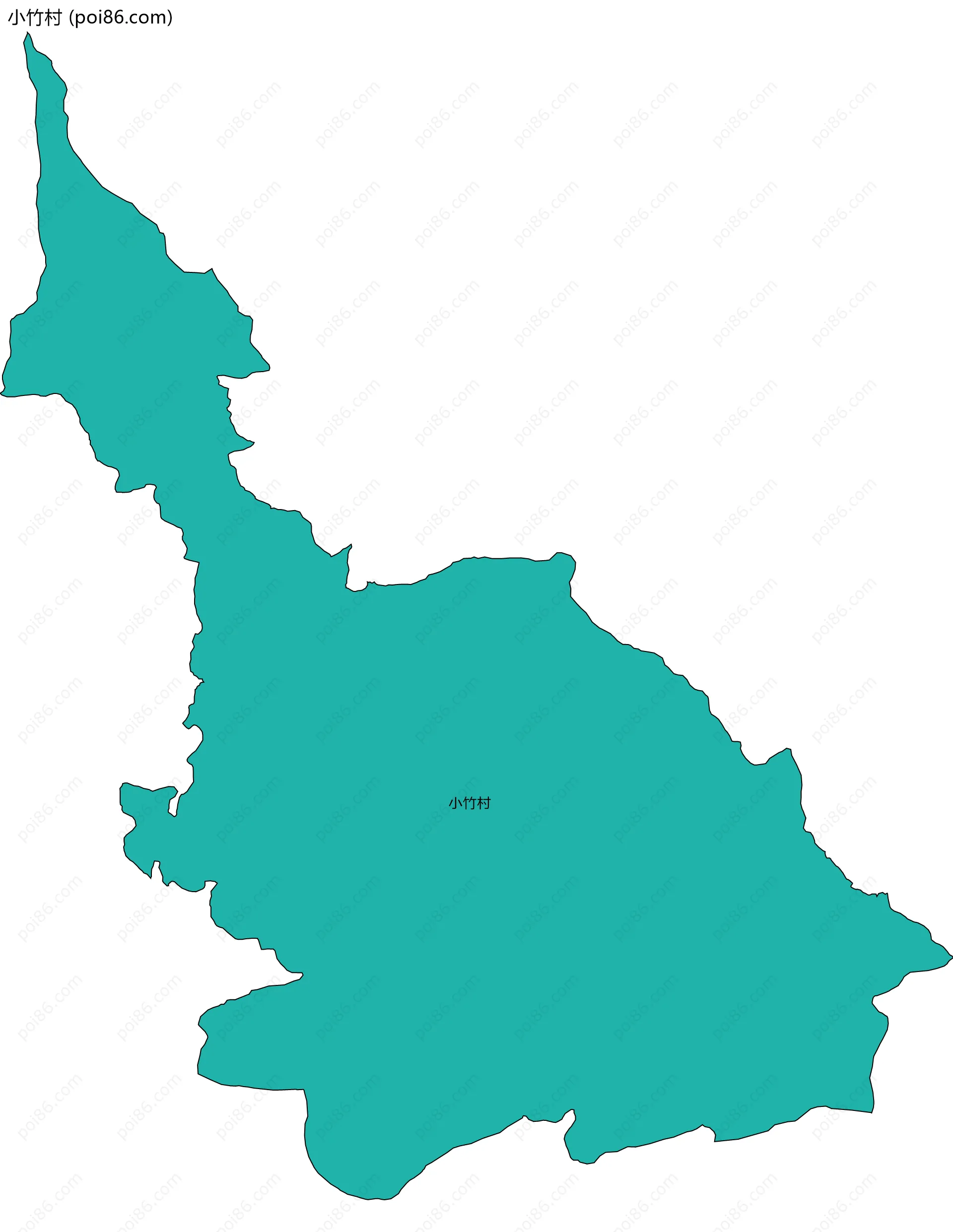 小竹村边界地图