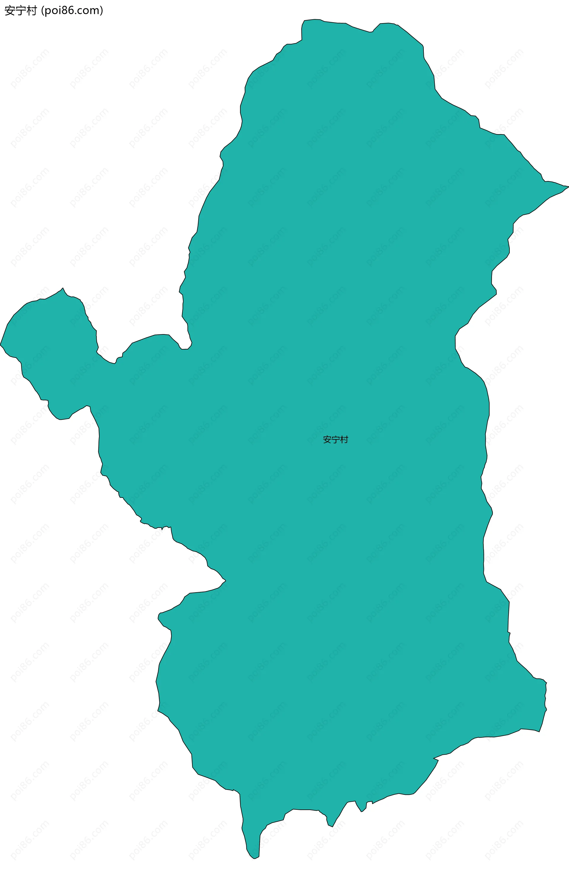 安宁村边界地图