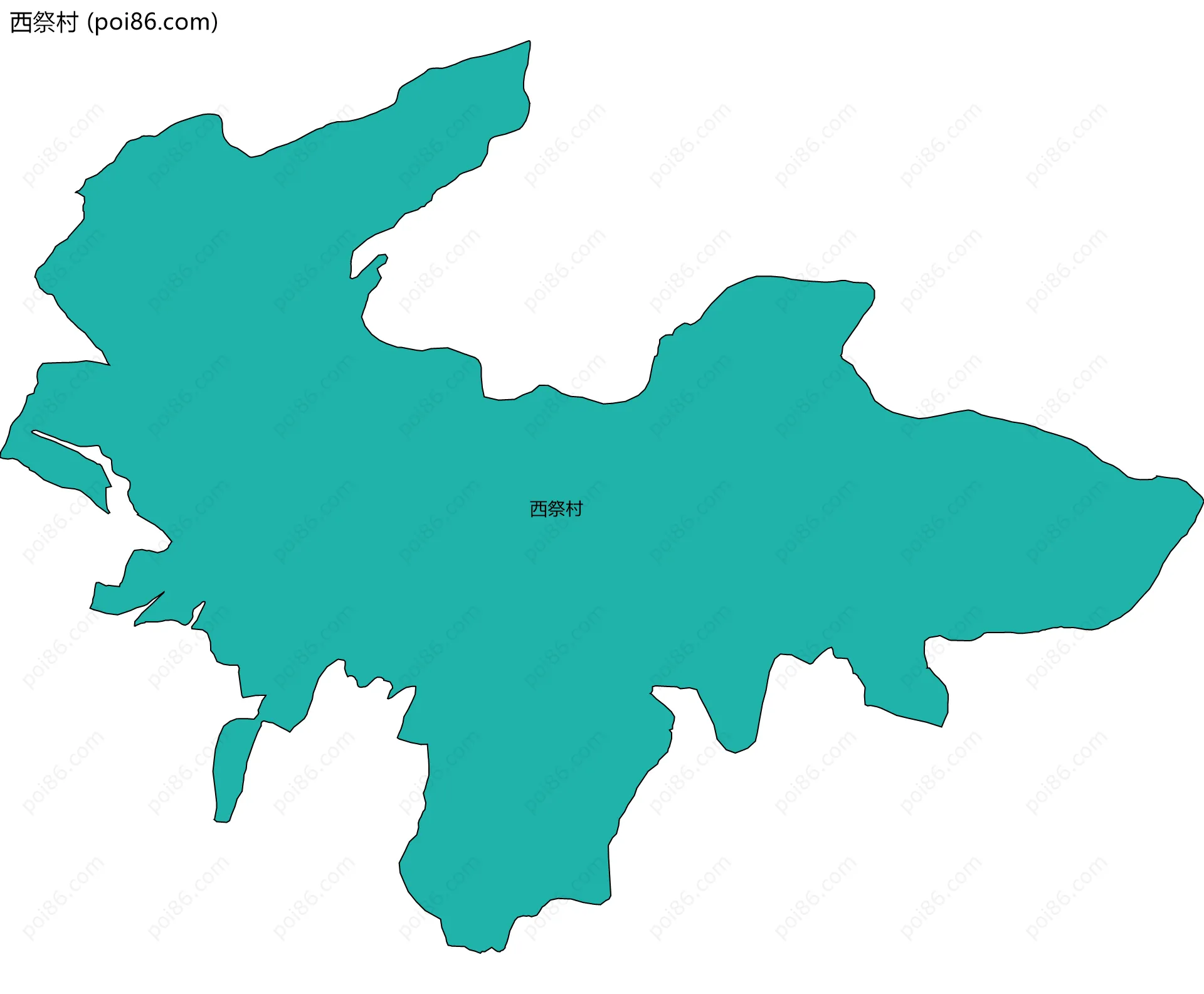 西祭村边界地图