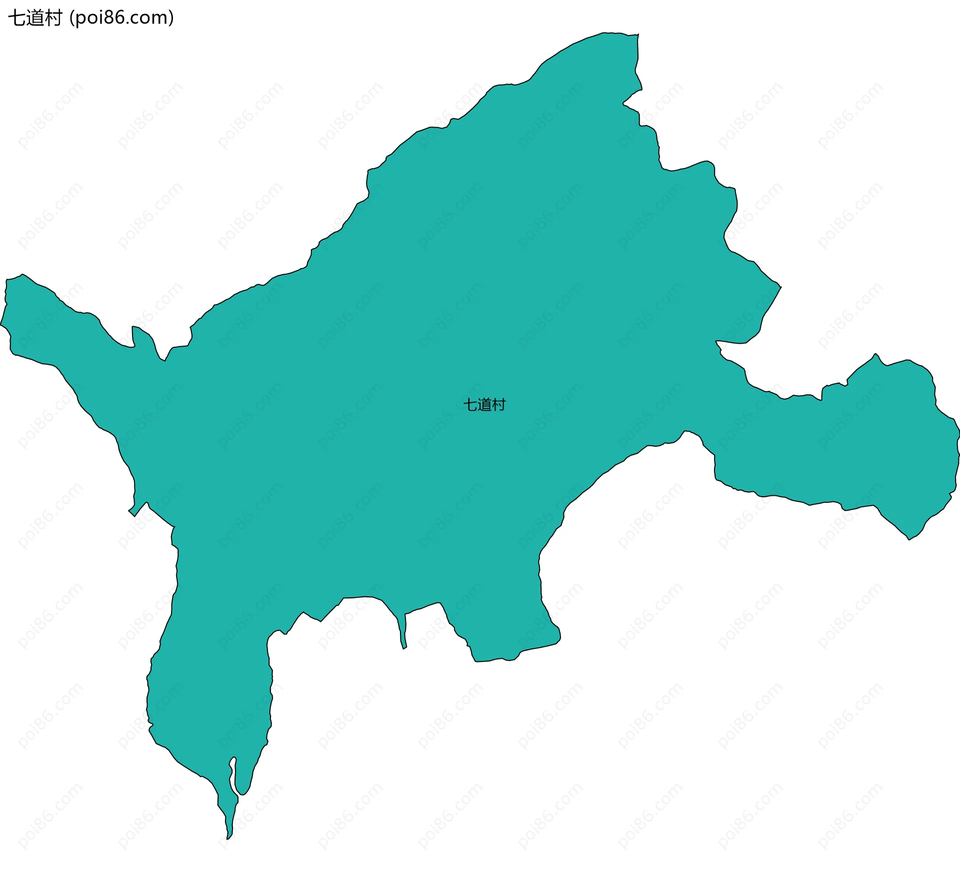 七道村边界地图