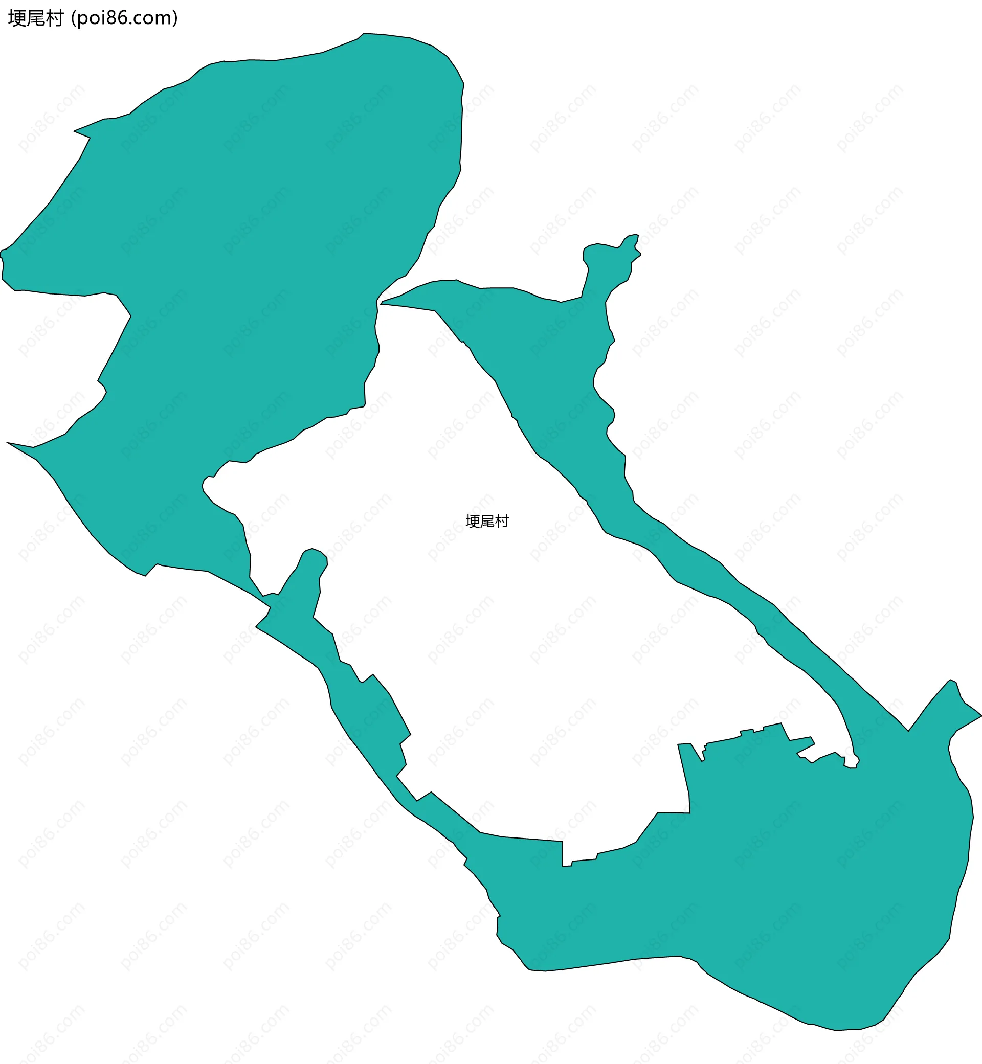 埂尾村边界地图