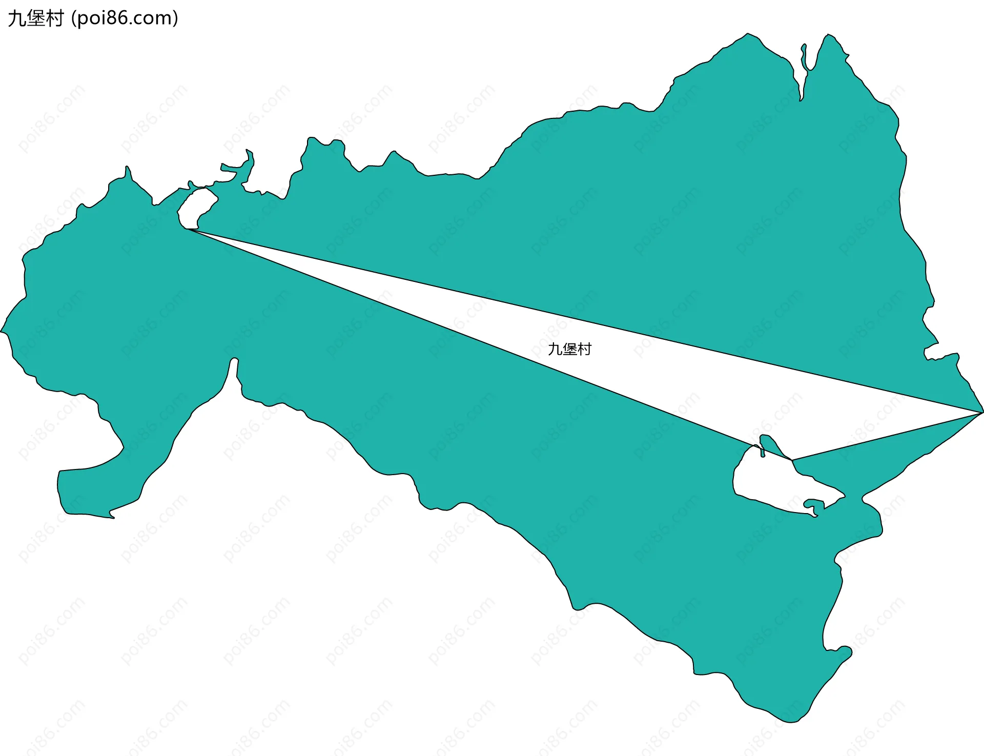 九堡村边界地图