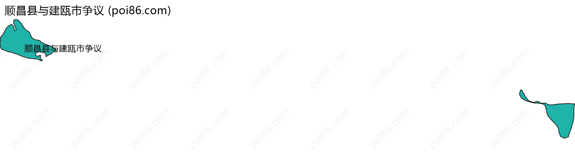 顺昌县与建瓯市争议边界地图