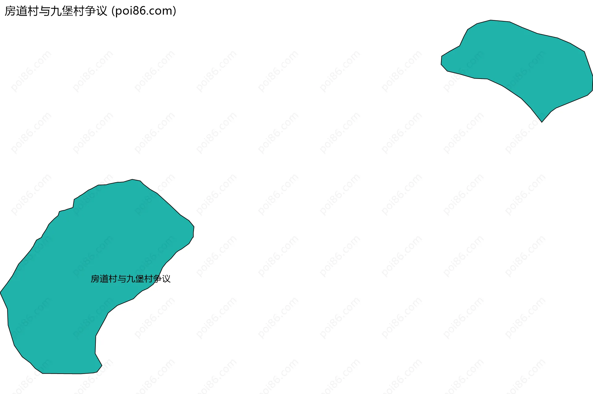 房道村与九堡村争议边界地图