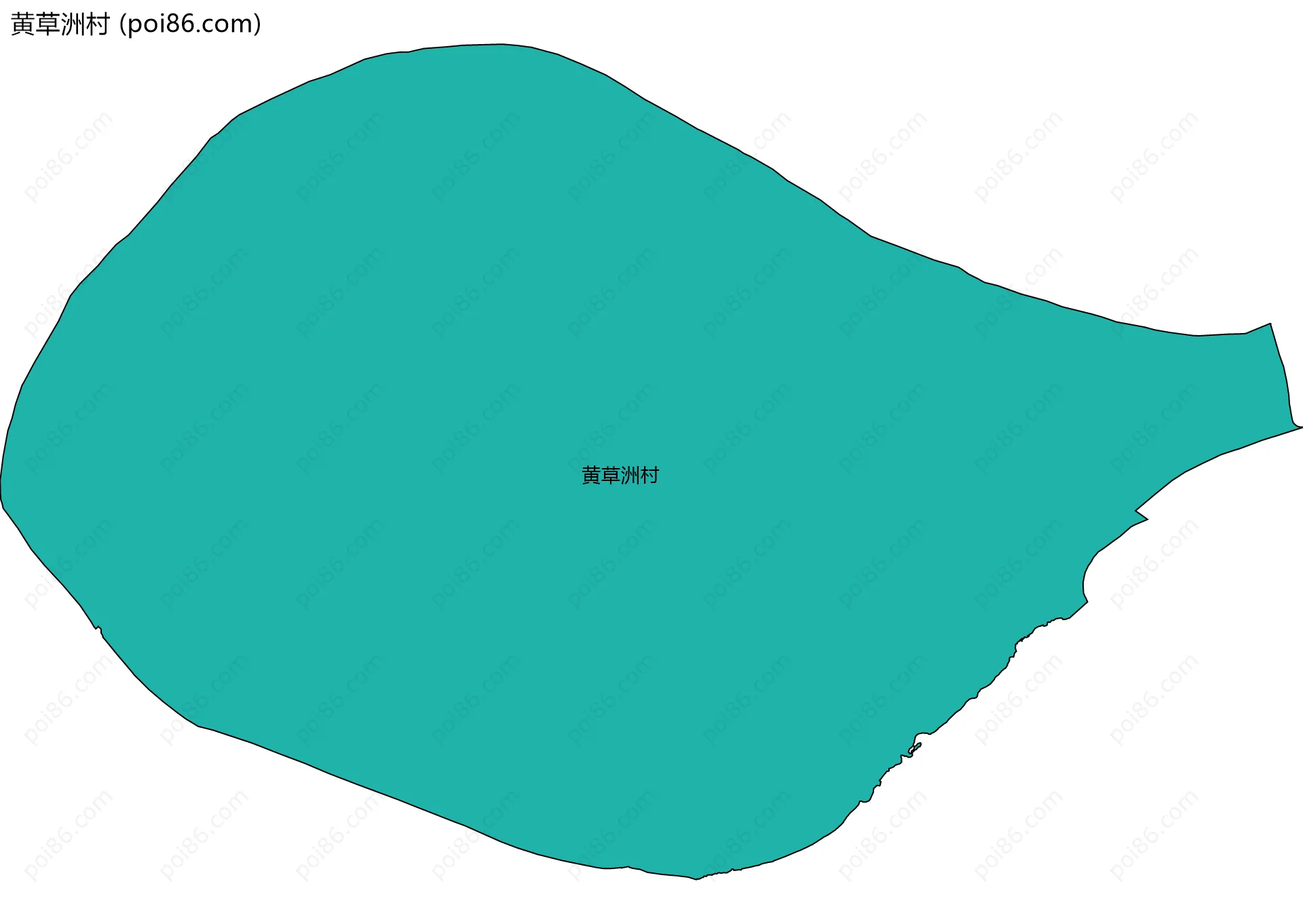 黄草洲村边界地图