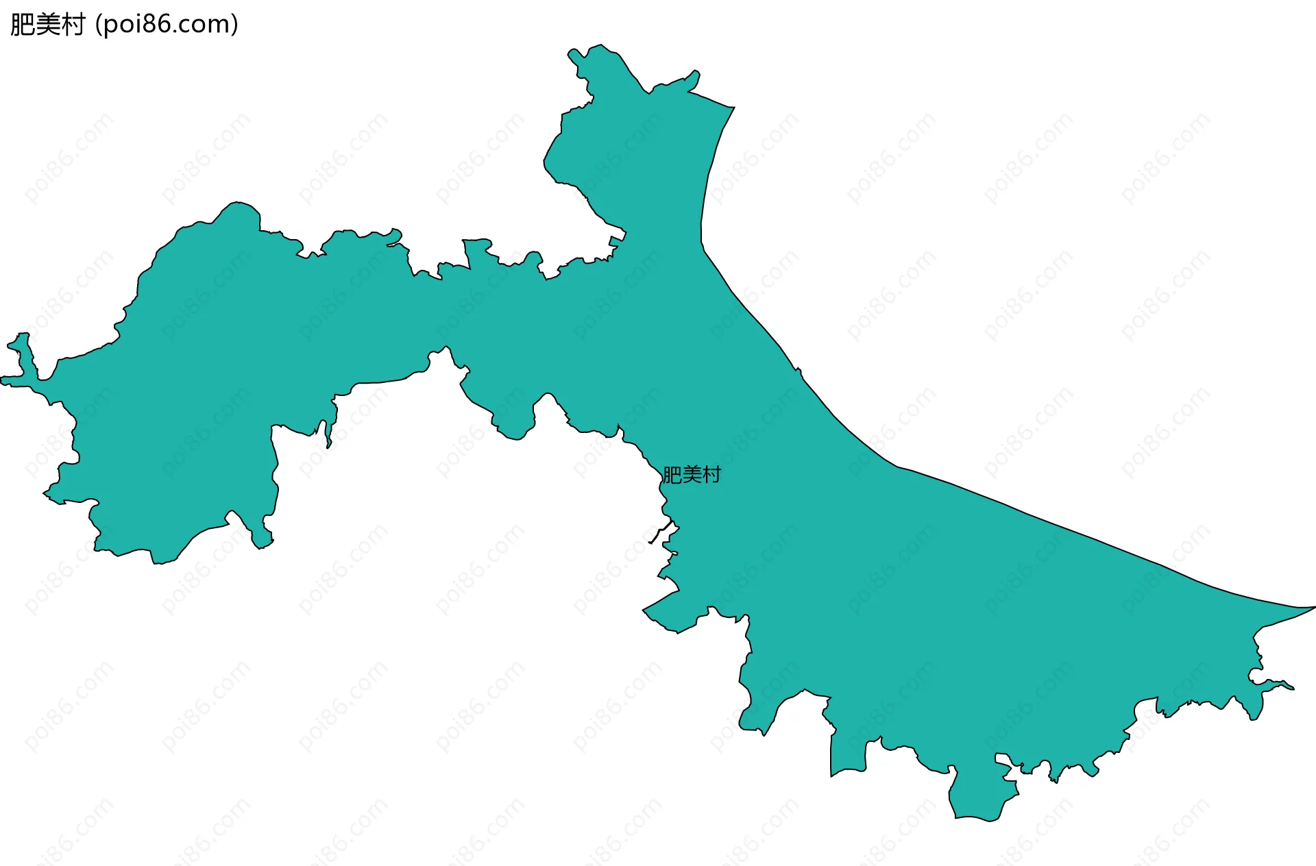 肥美村边界地图