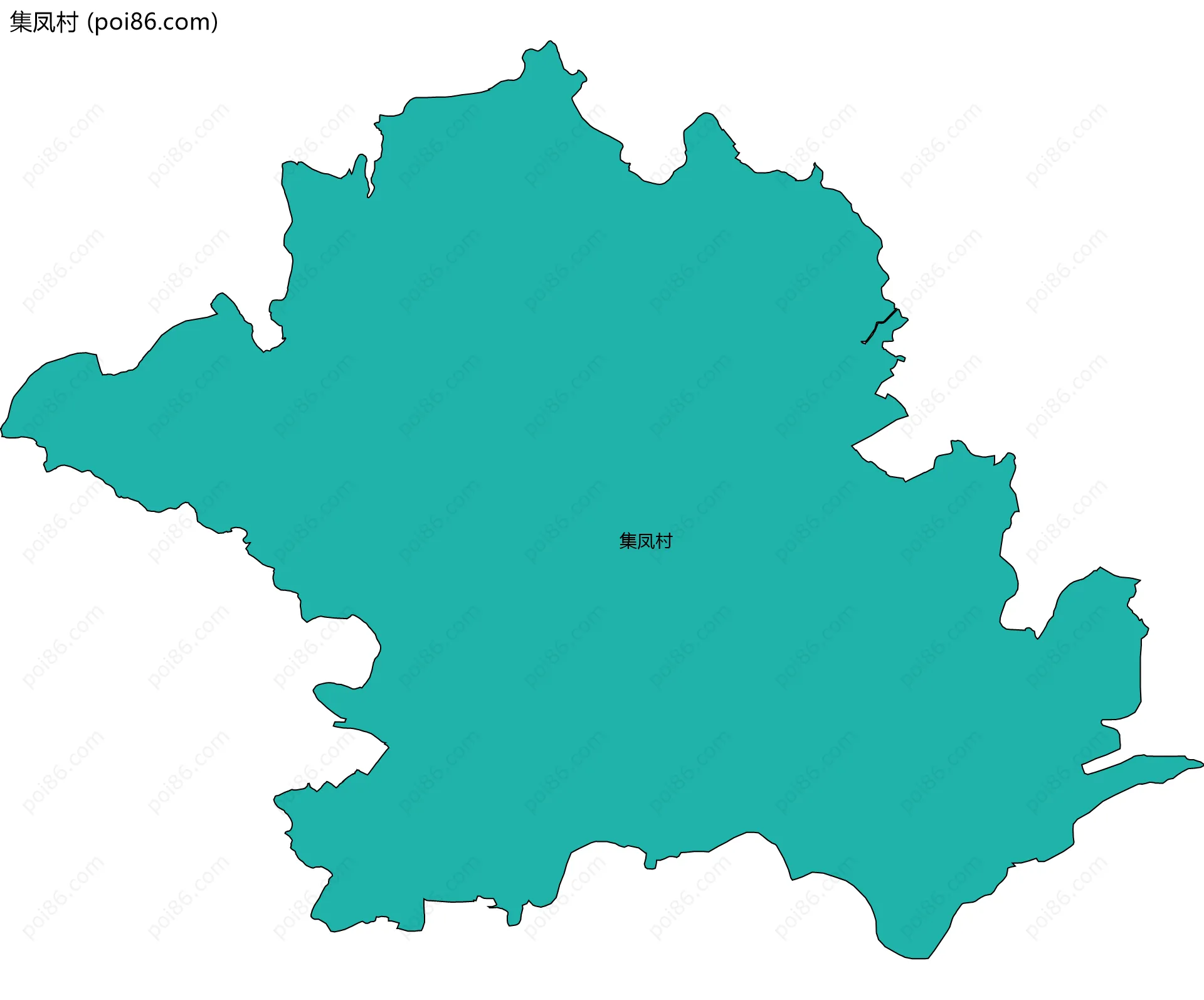 集凤村边界地图