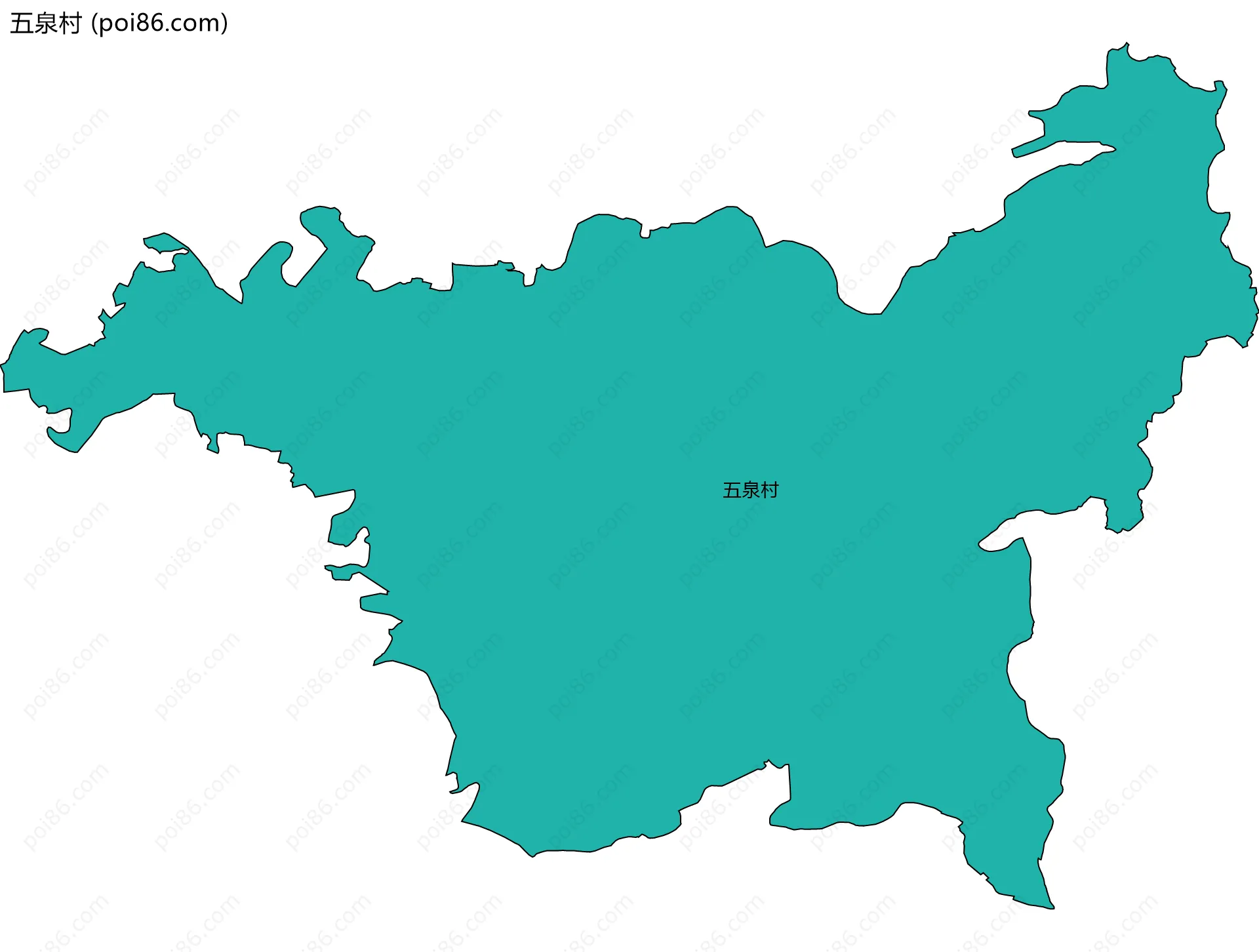 五泉村边界地图