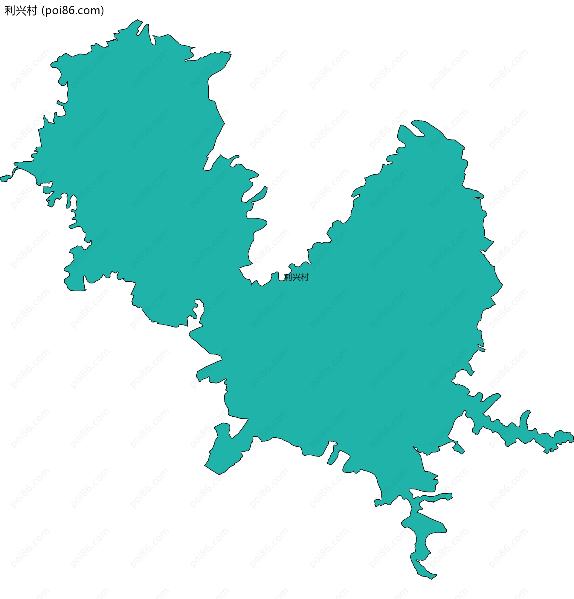 利兴村边界地图