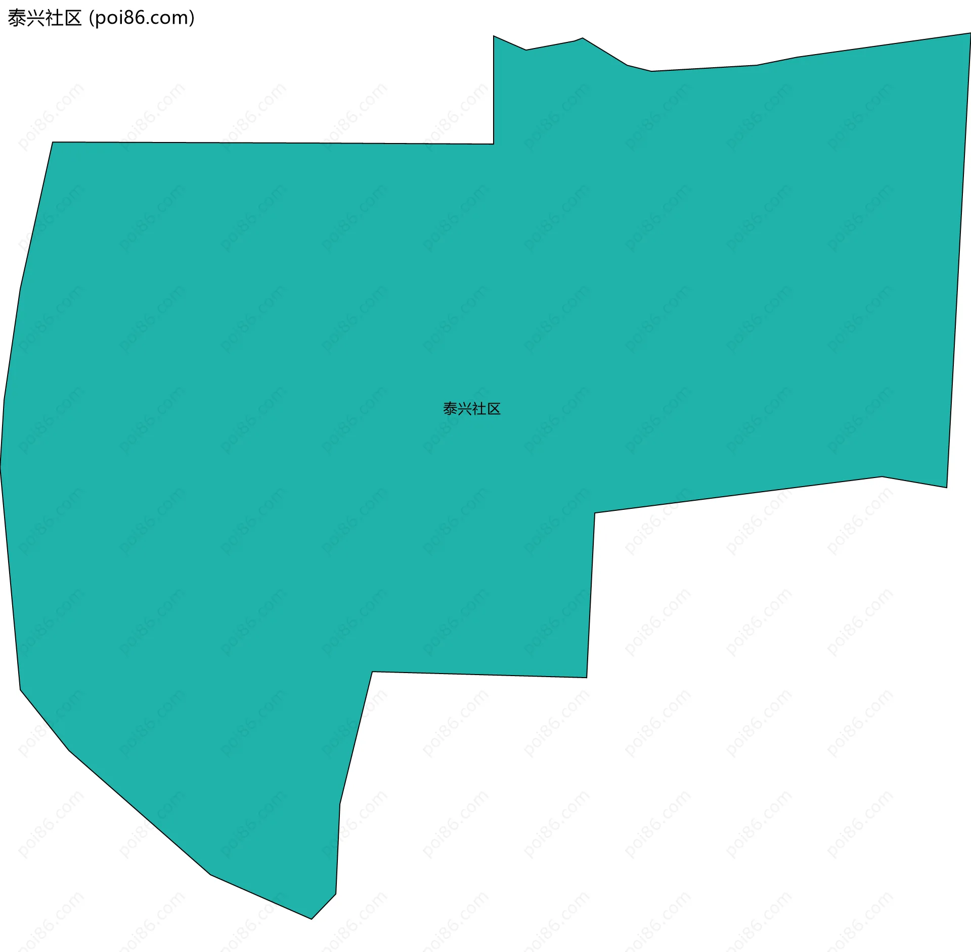 泰兴社区边界地图