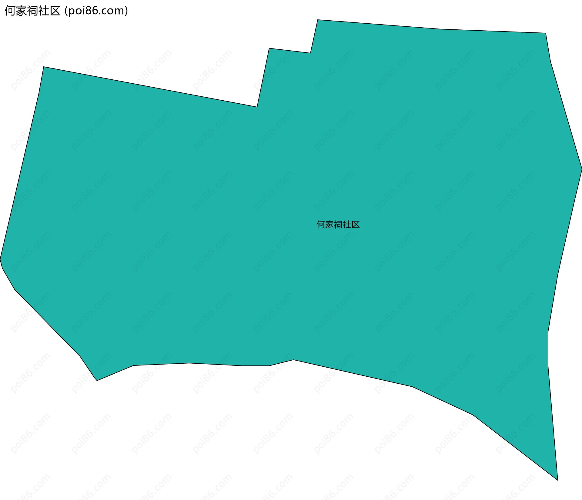 何家祠社区边界地图