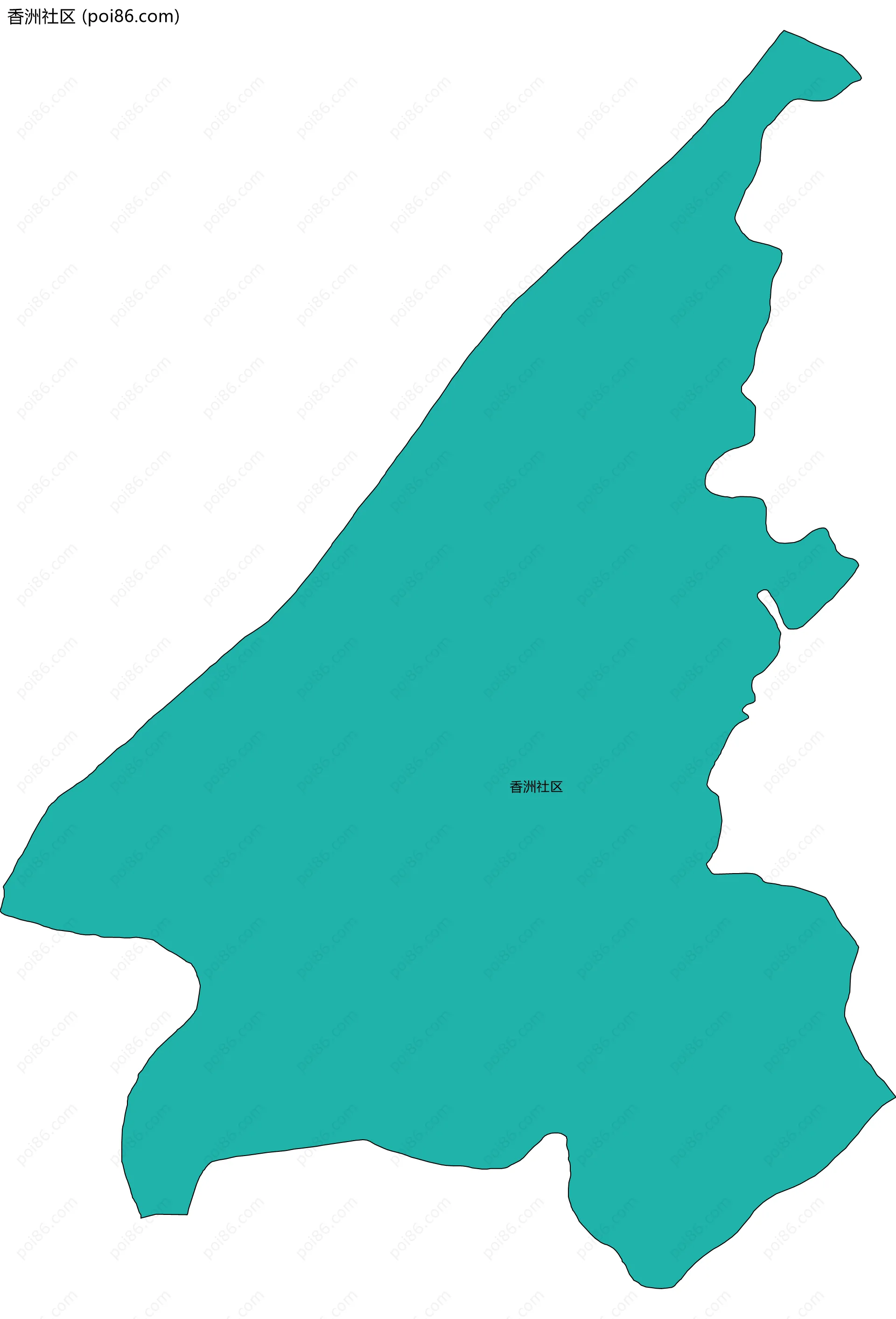 香洲社区边界地图