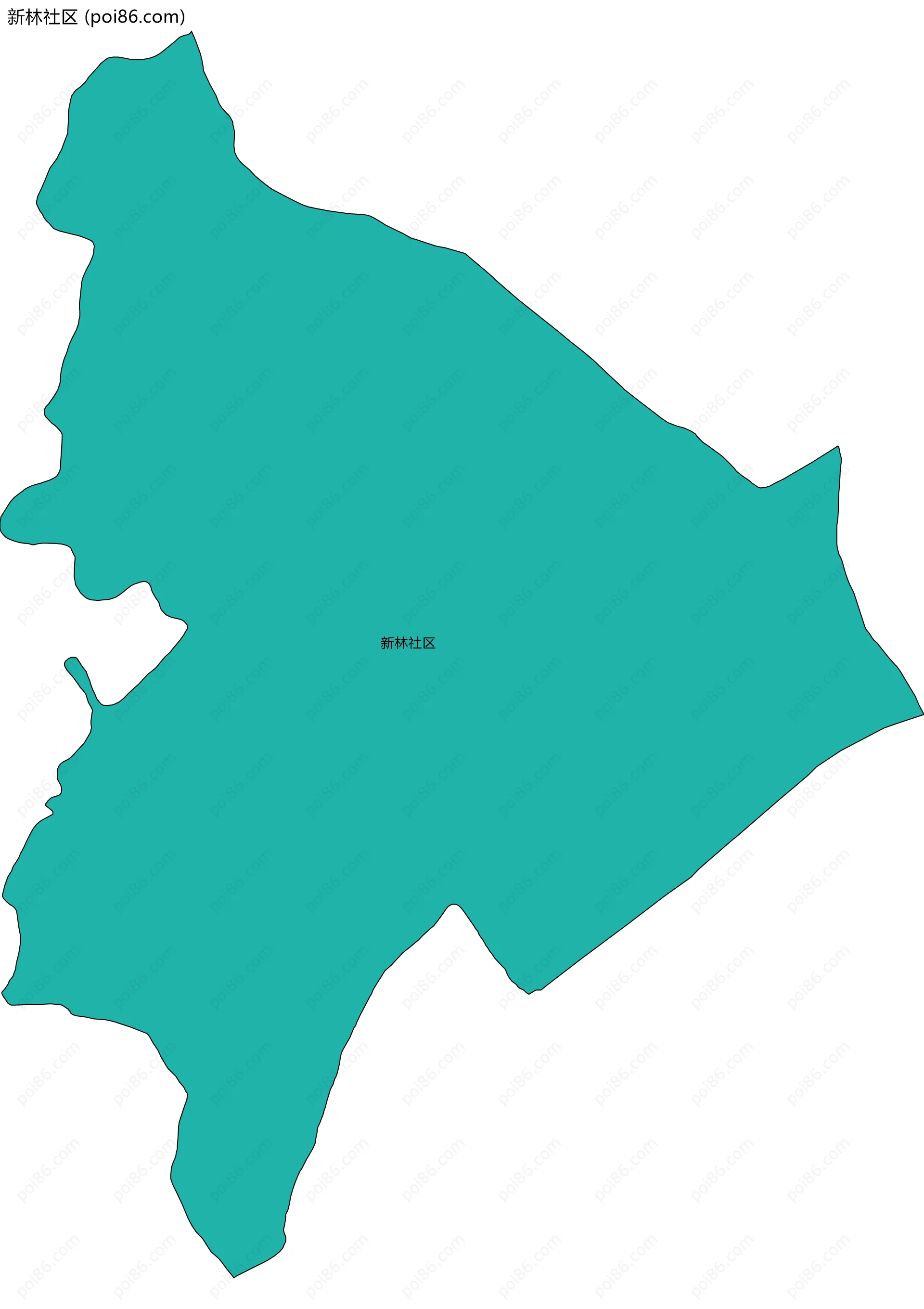 新林社区边界地图