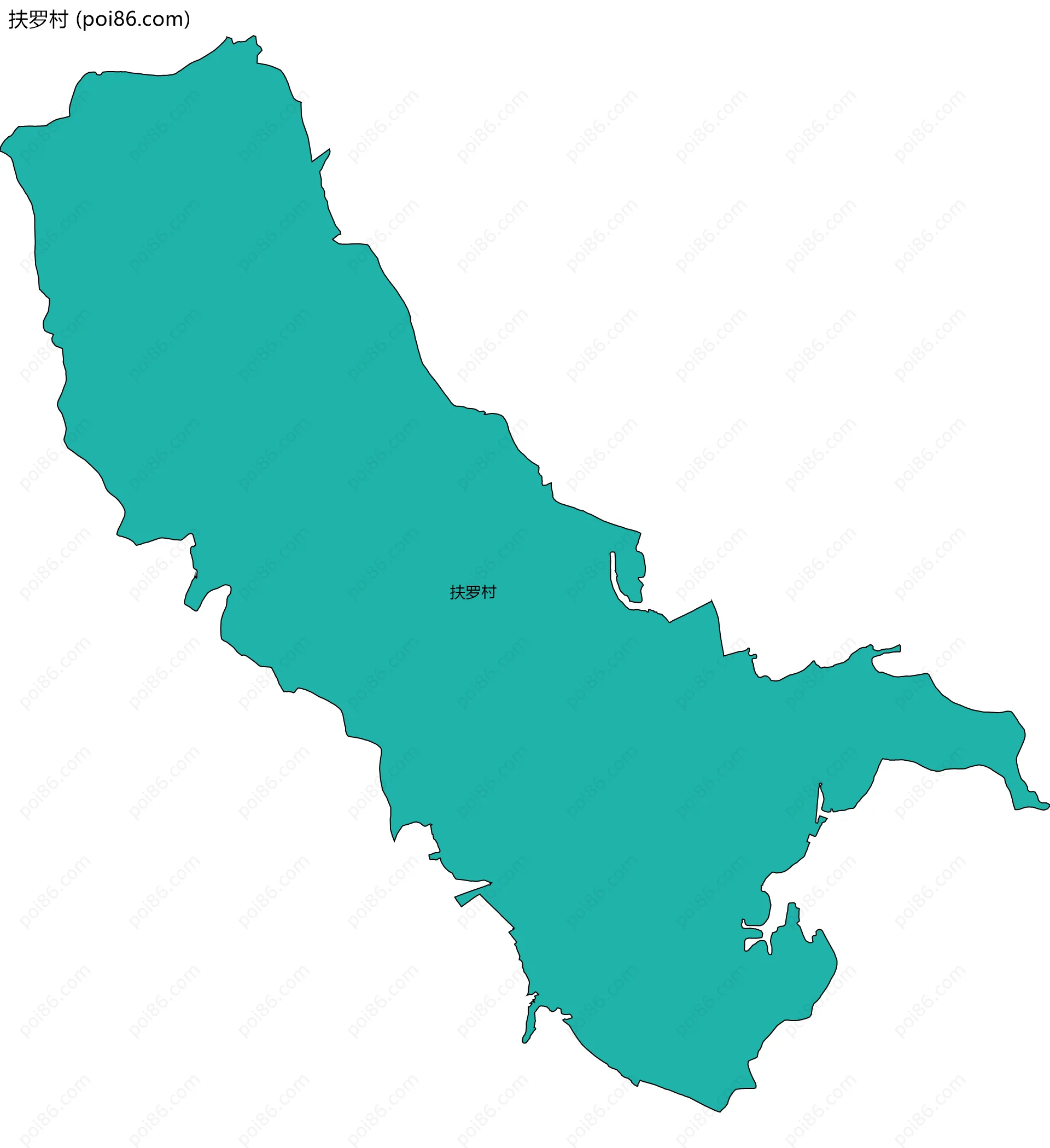扶罗村边界地图