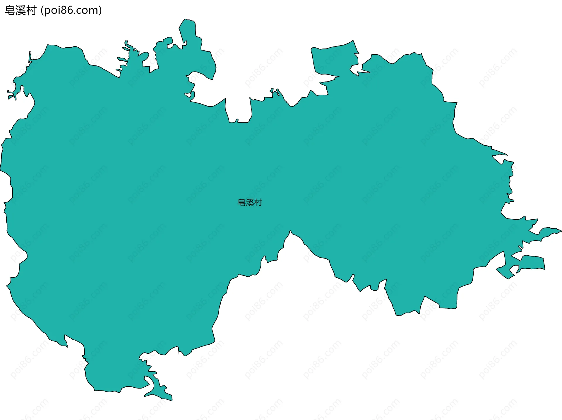 皂溪村边界地图