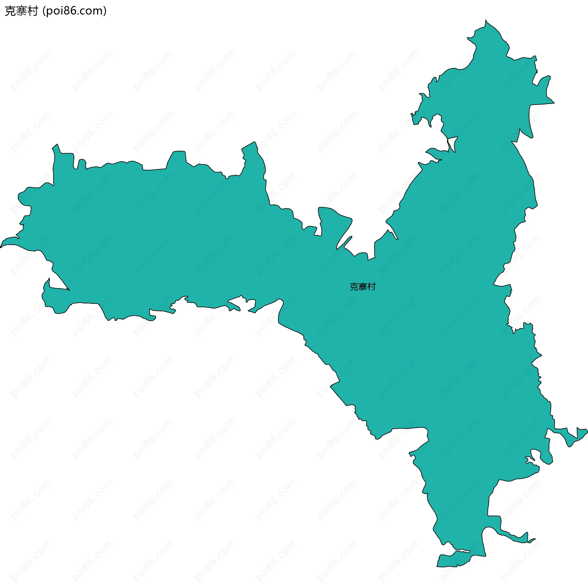 克寨村边界地图