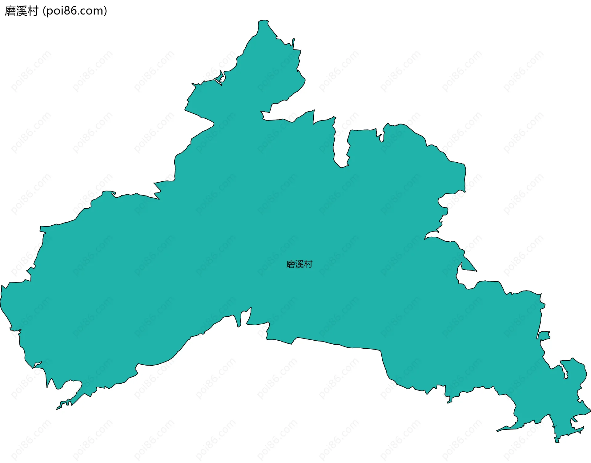 磨溪村边界地图