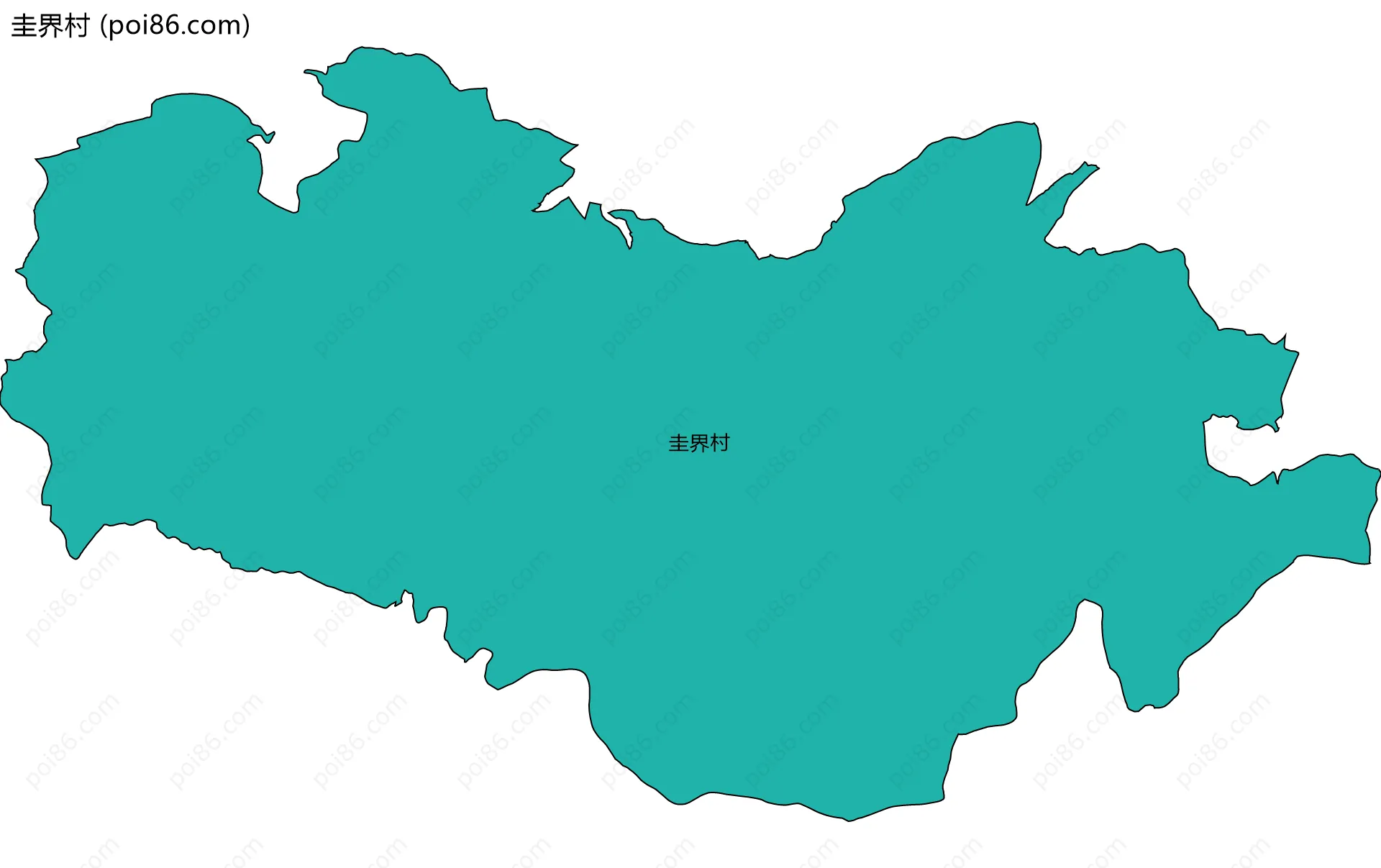 圭界村边界地图